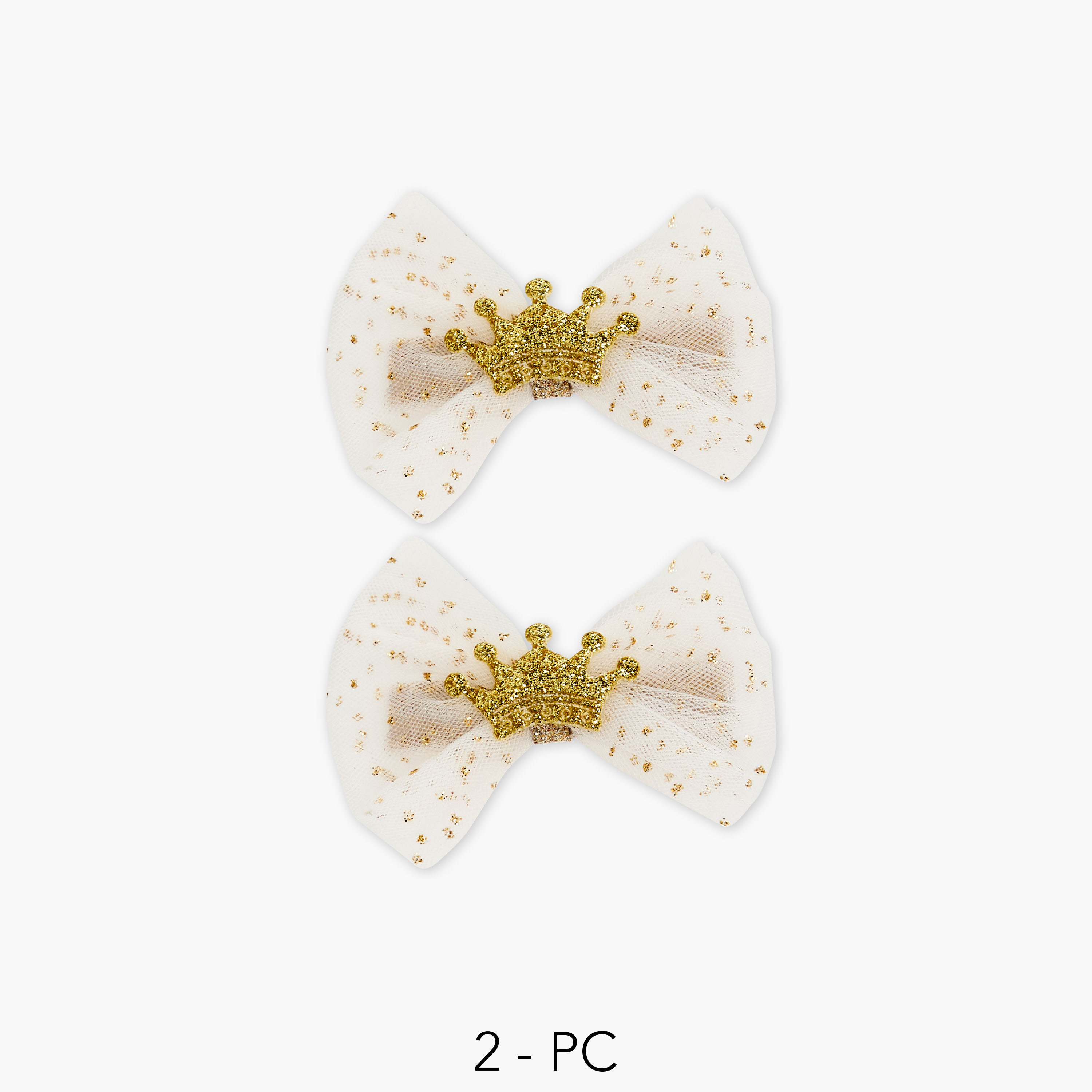 Charmz Girls Hair Clip with Crown Accent - Set of 2-girls-accessories-hairaccessories-image-1