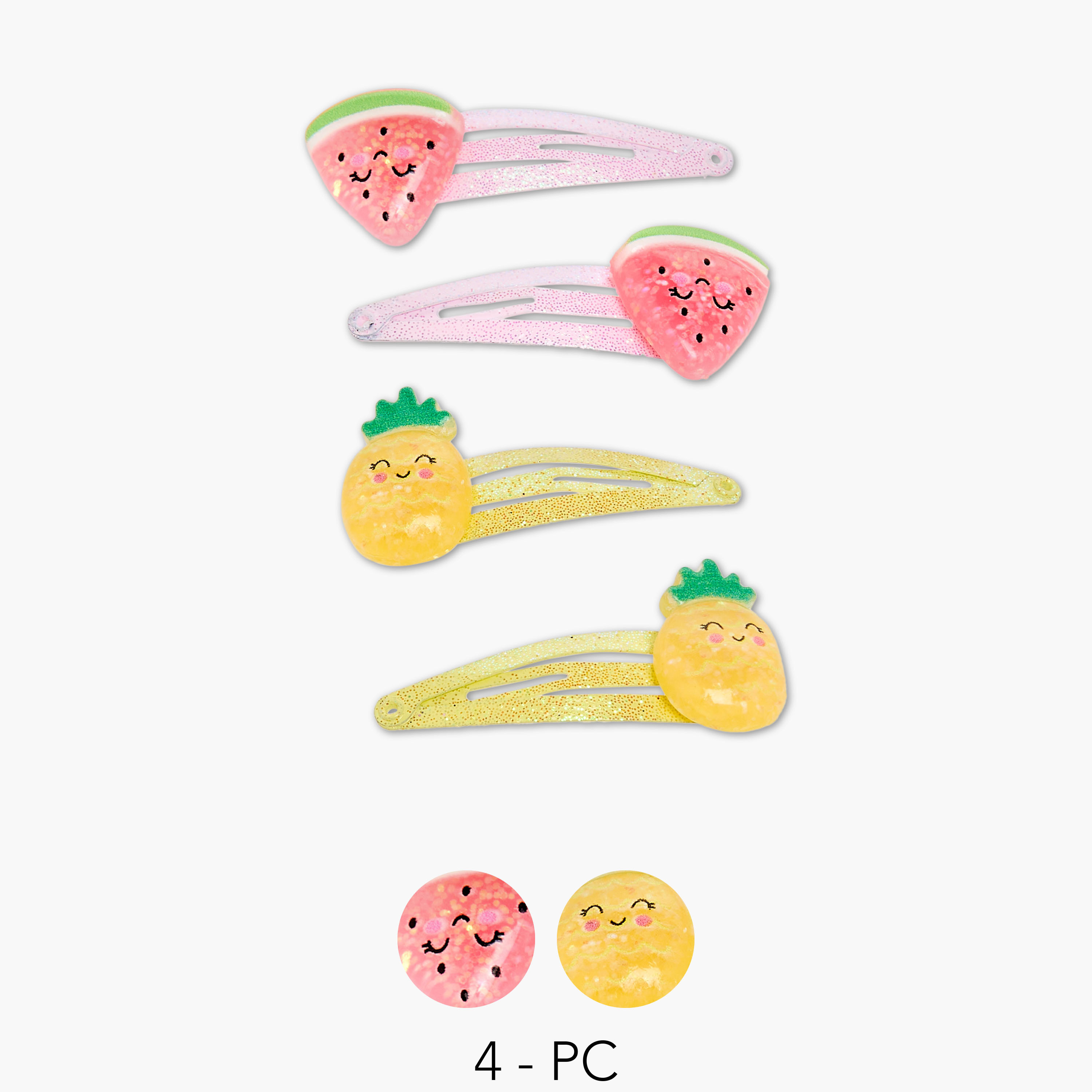 Charmz Girls Hair Clip with Fruit Accent - Plastic - Set of 4-girls-accessories-hairaccessories-image-1