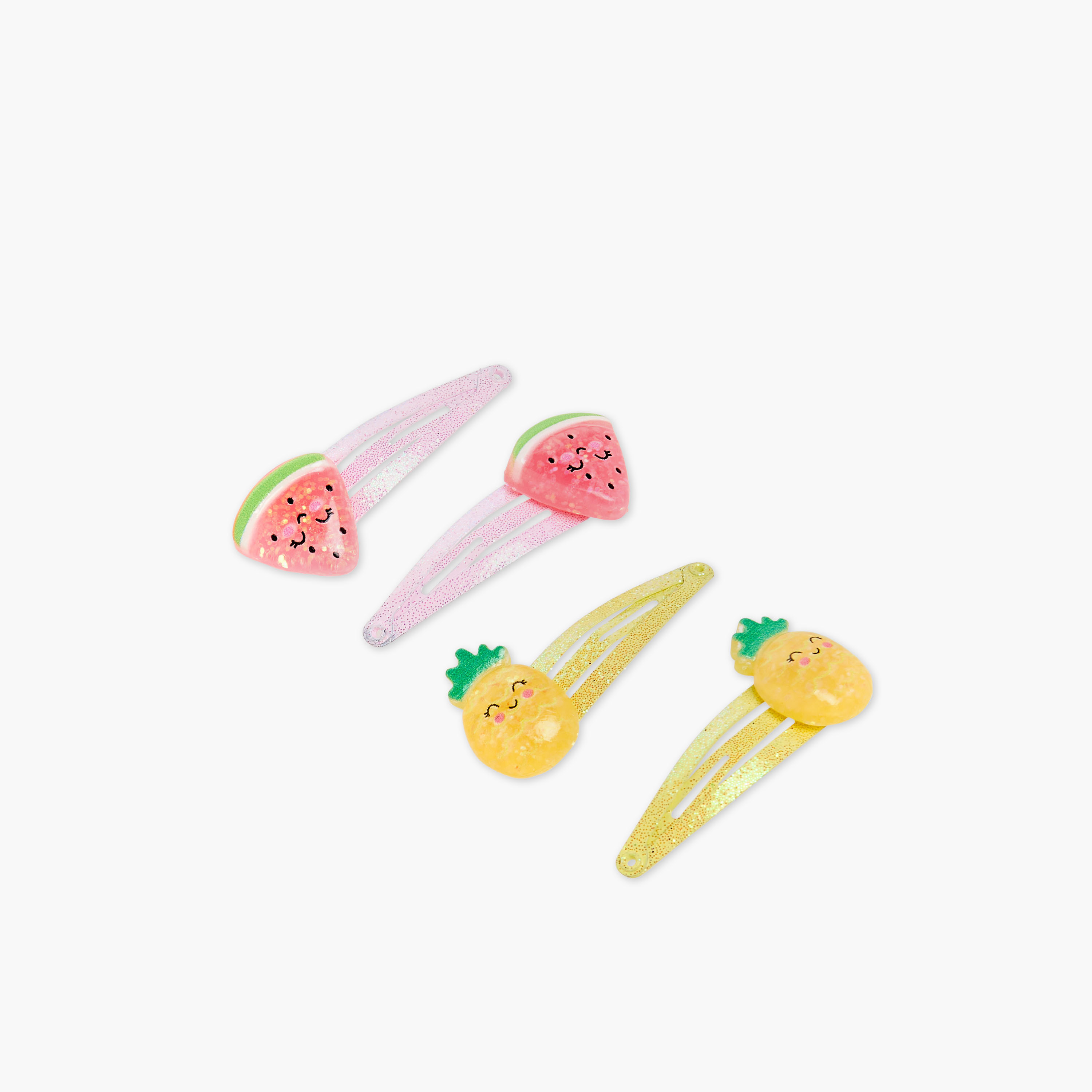 Charmz Girls Hair Clip with Fruit Accent - Plastic - Set of 4-girls-accessories-hairaccessories-image-3