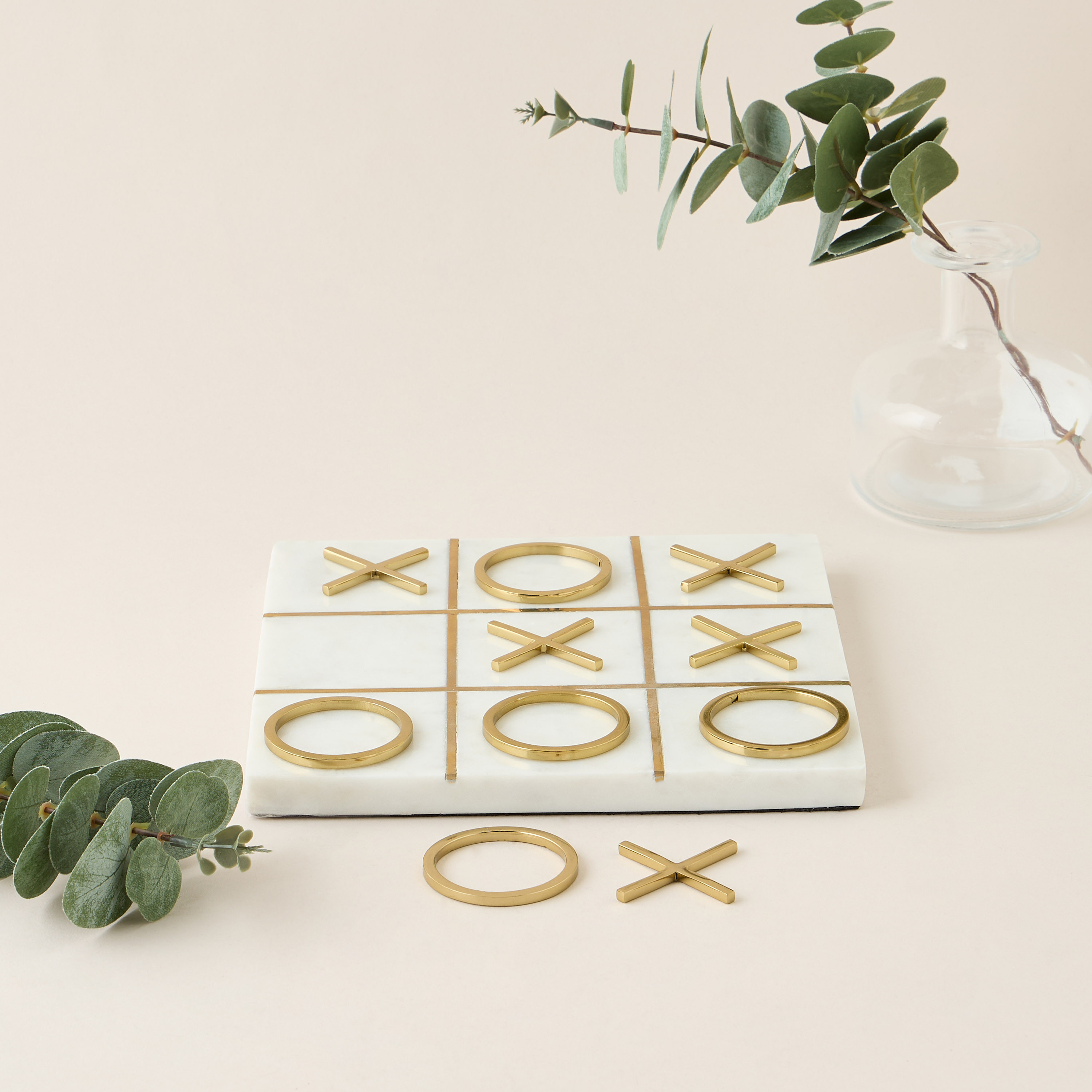 Gia Como Marble Tic Tac Toe Decorative Showpiece-household-decor-decorativeobjectsandsculptures-image-1