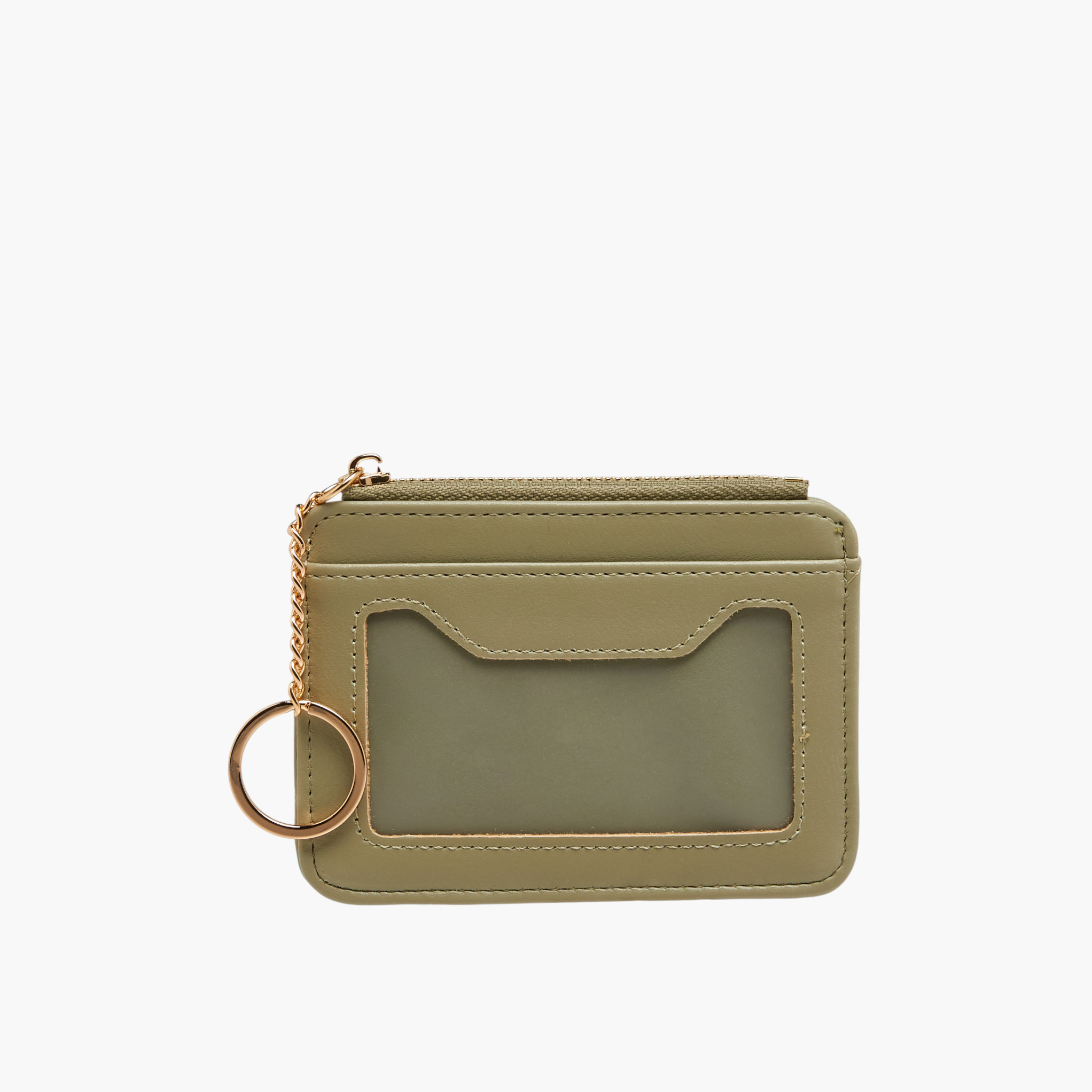 Sasha Solid Card Holder with Keyring-women-bagsandwallets-wallets-image-1
