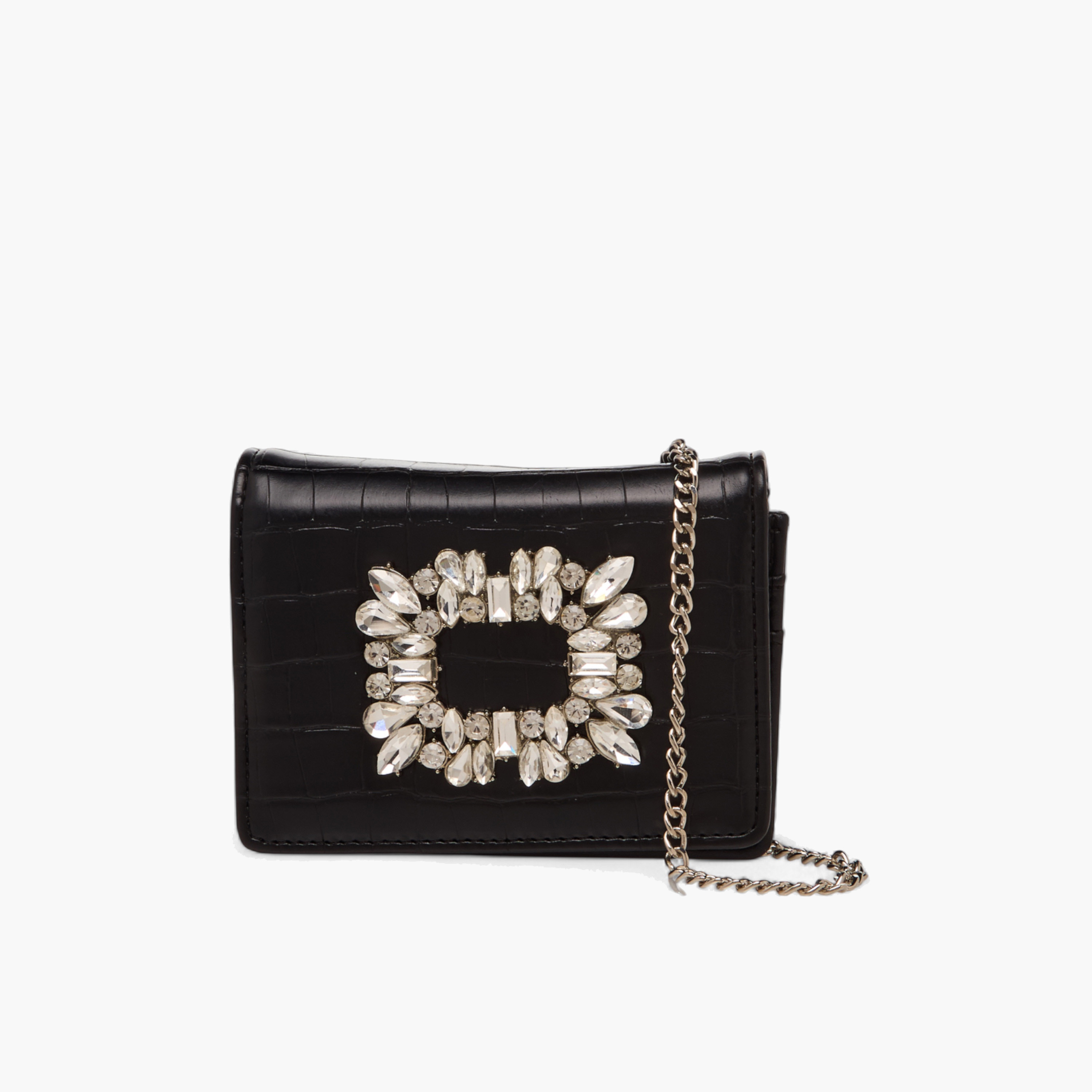 Sasha Embellished Crossbody Bag with Chain Strap-women-bagsandwallets-handbags-image-1