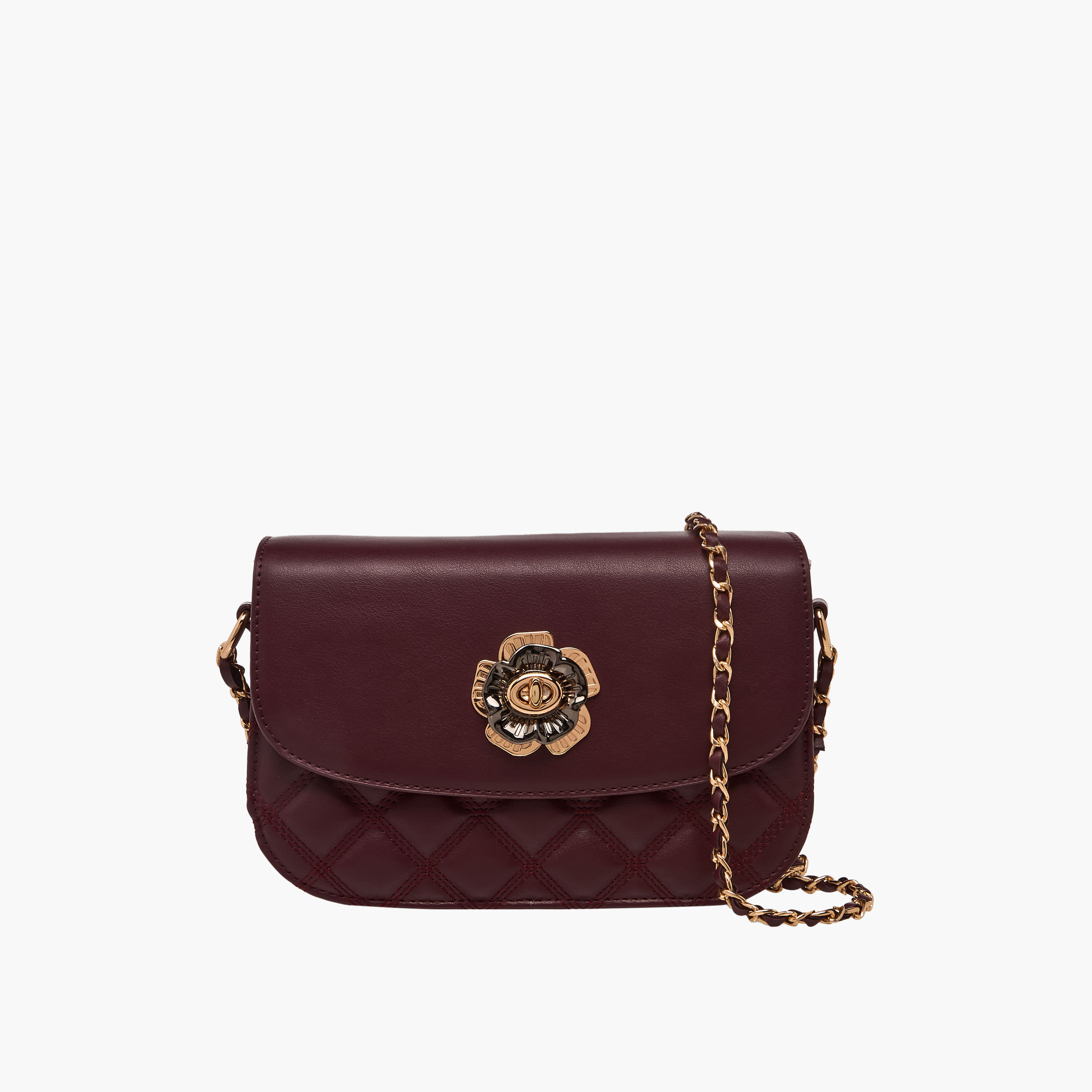 Sasha RSF Quilted Metal Accent Crossbody Bag with Chain Strap-women-bagsandwallets-handbags-image-1