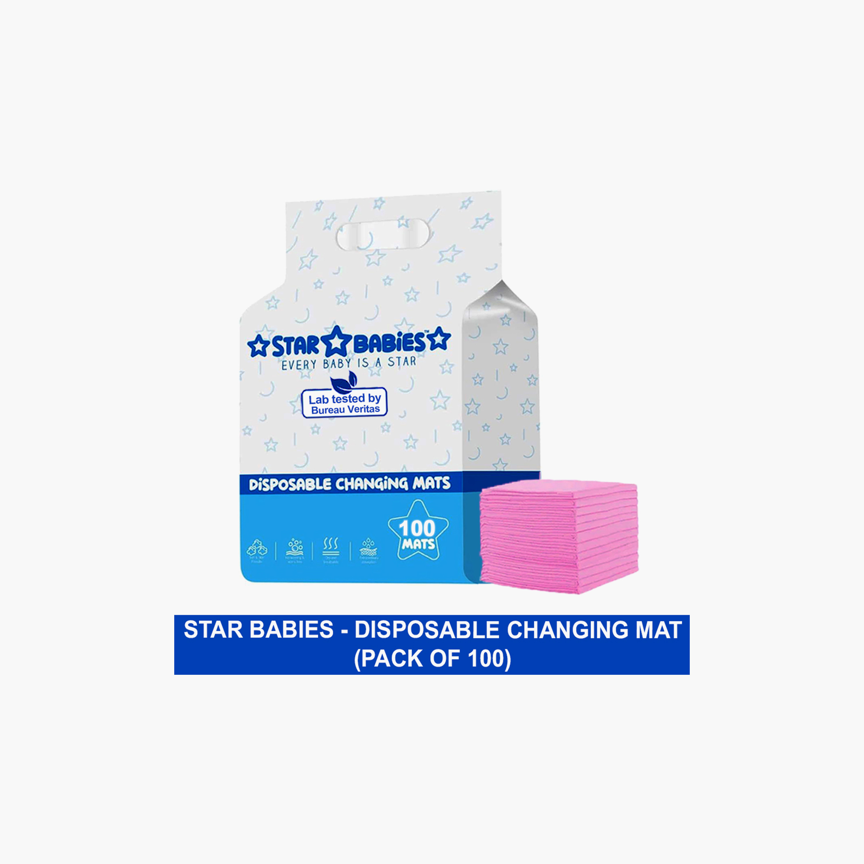 Star Babies 76-Piece Regular Disposable Changing Mat with 24-Piece Scented Changing Mats-baby-diapering-changingmats-image-4