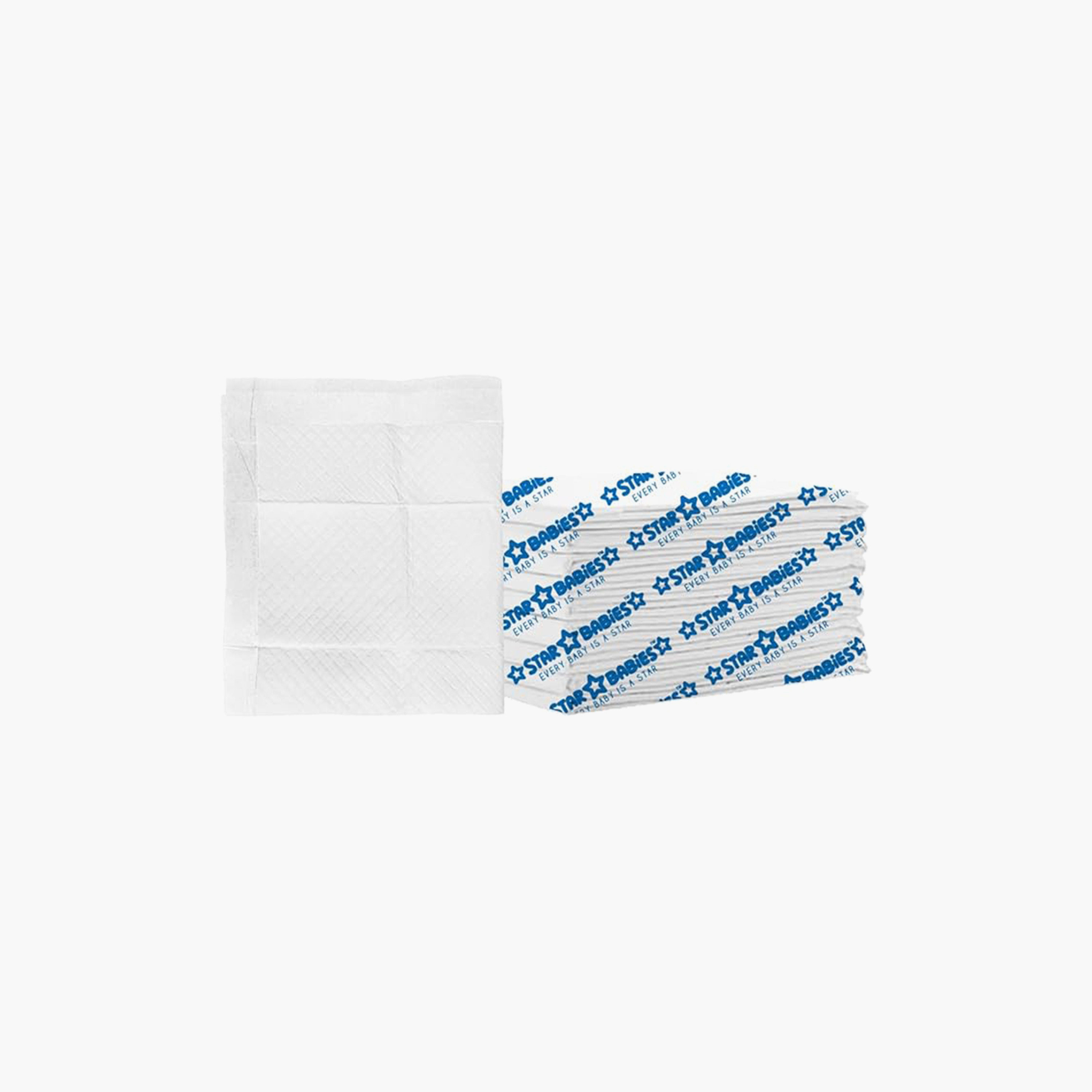 Star Babies 6-Piece Disposable Changing Mats - Large-baby-diapering-changingmats-image-2