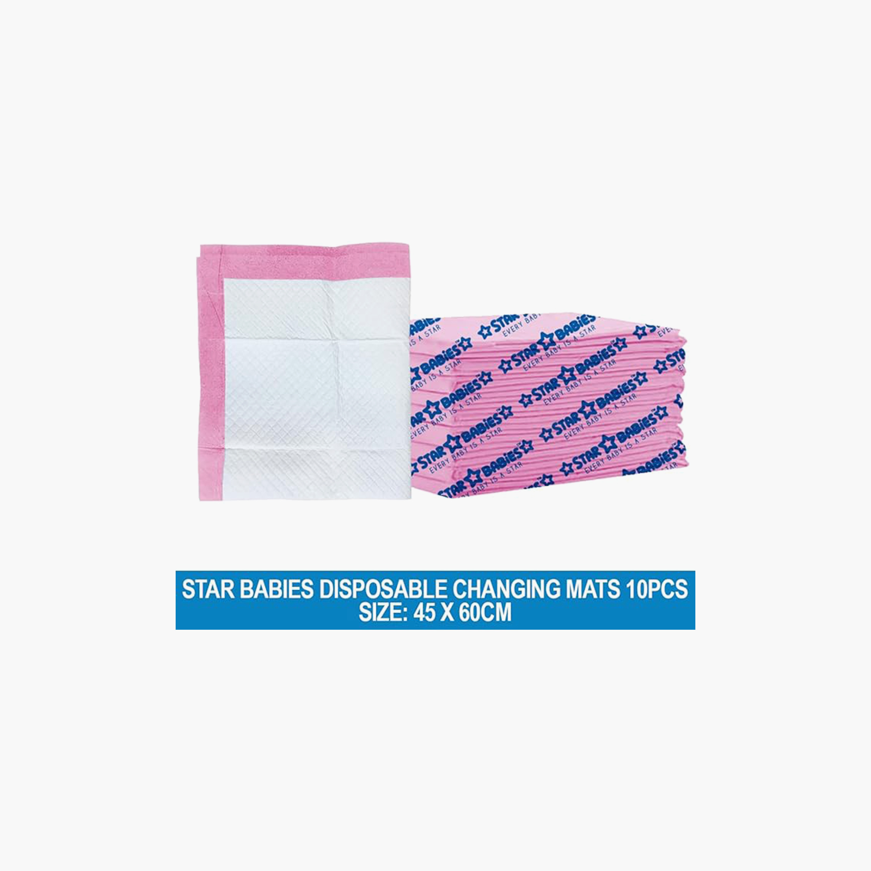 Star Babies 10-Piece Disposable Changing Mats - Large-baby-diapering-changingmats-image-2