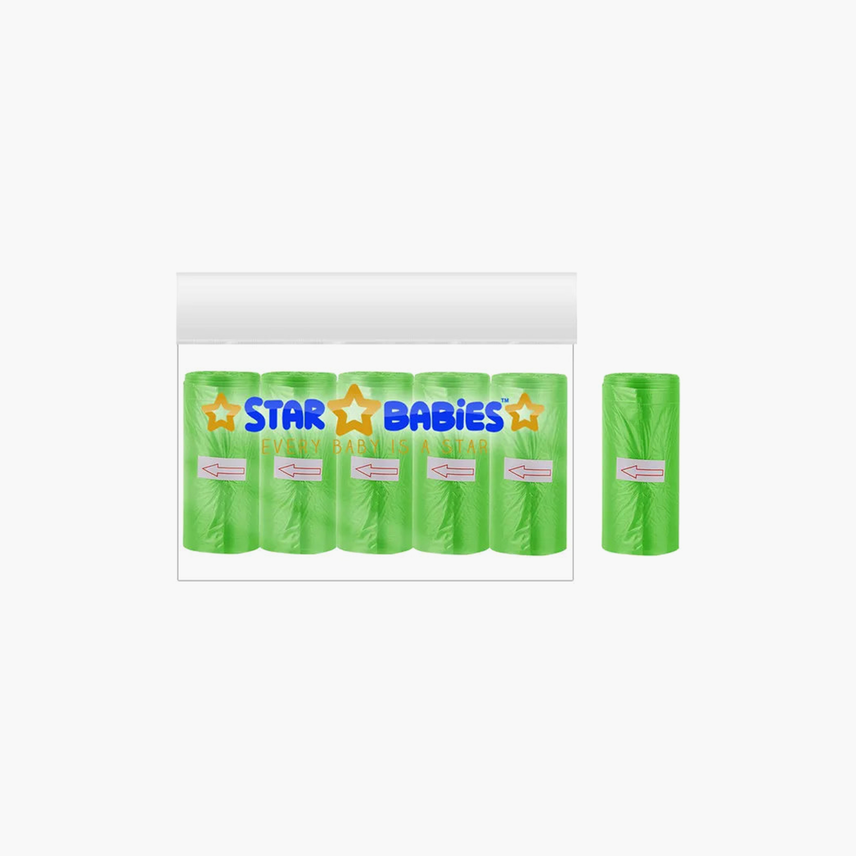 Star Babies Pack of 6 Scented Bags - 90 Bags-baby-diapering-binsandrefills-image-1