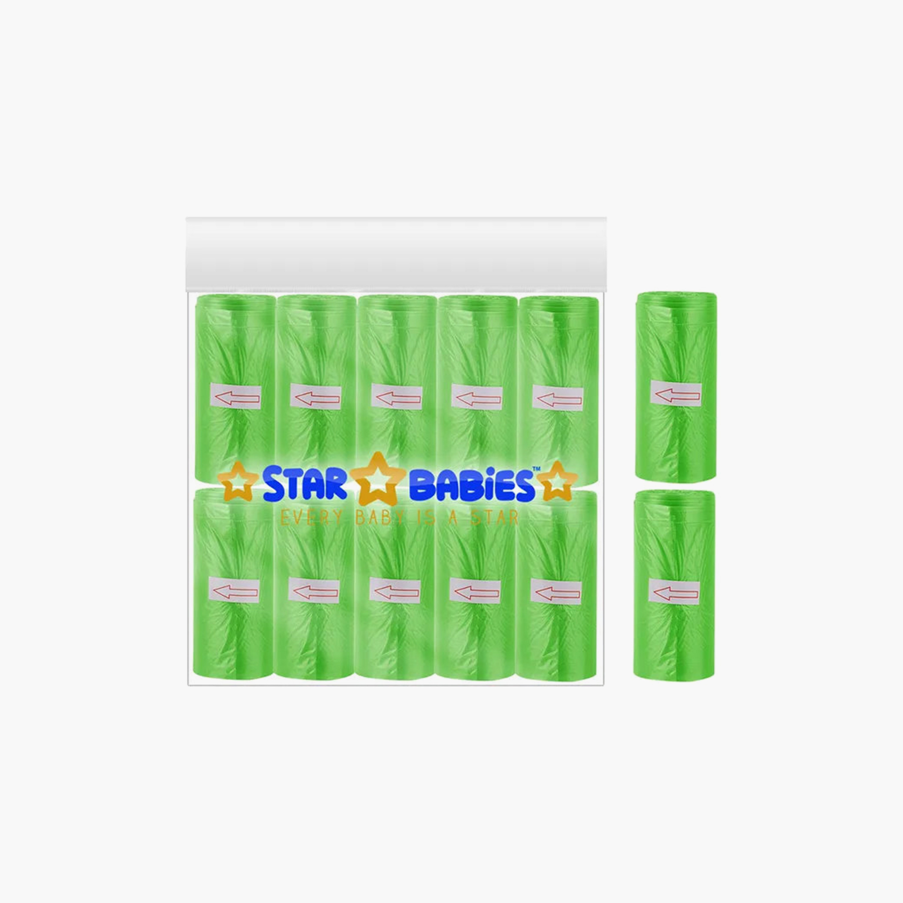 Star Babies Pack of 12 Lavender Scented Bags 180 Bags-baby-diapering-binsandrefills-image-1