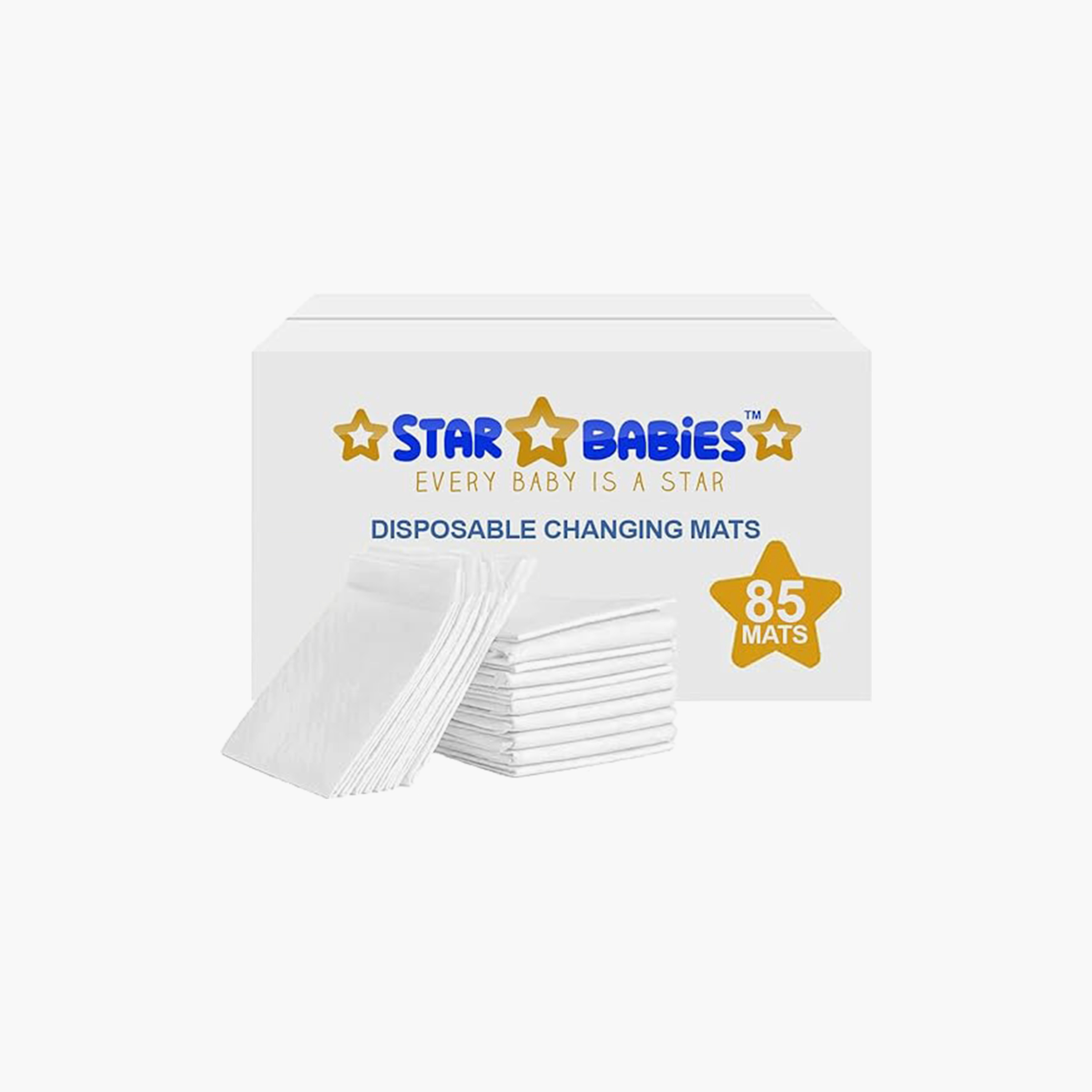 سجادات تغيير حفاضات للاستخدام مرة واحدة، 85 قطعة من ستار بيبيز-baby-diapering-changingmats-image-2