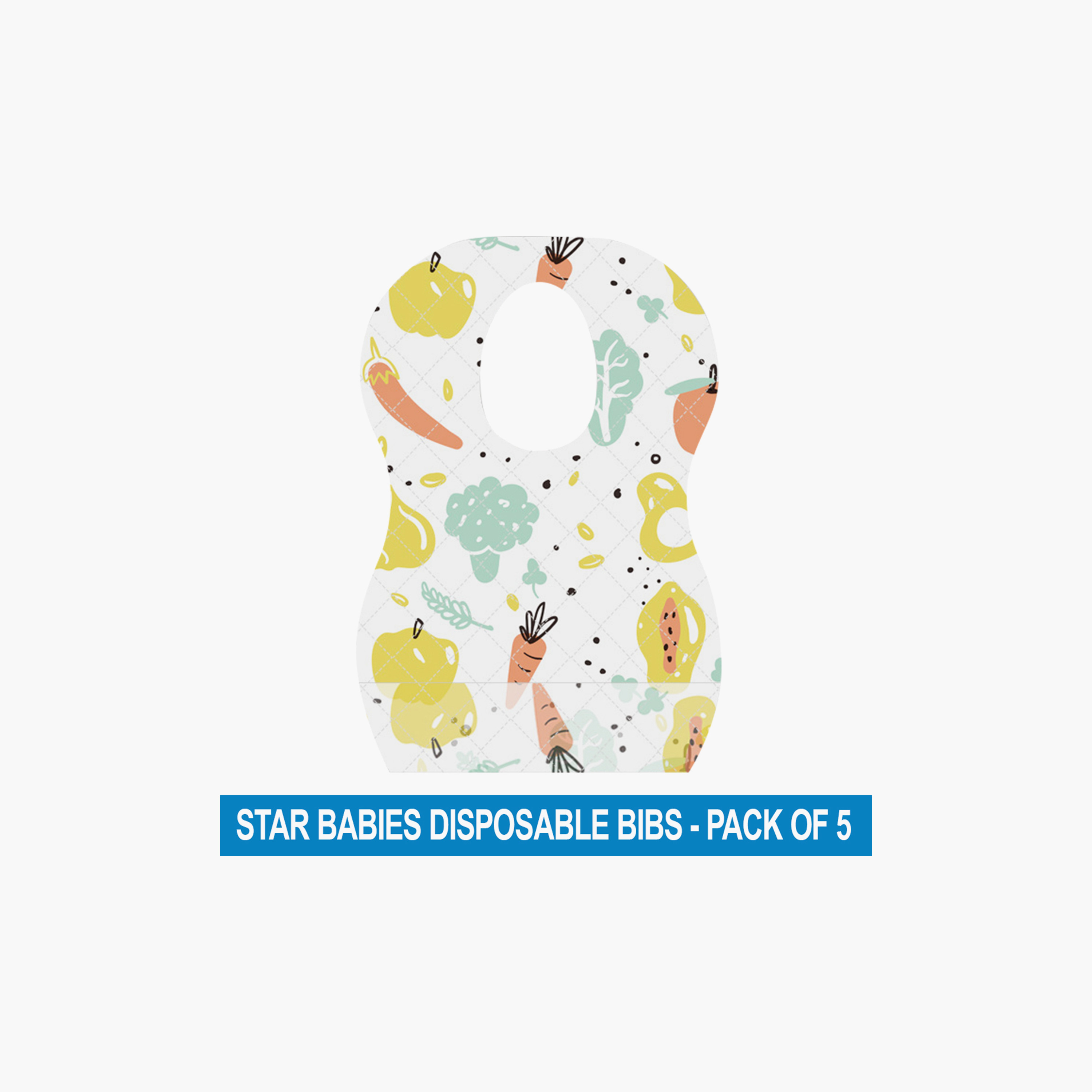 Star Babies 5-Piece Fruits Printed Disposable Bibs-baby-feeding-bibs-image-2
