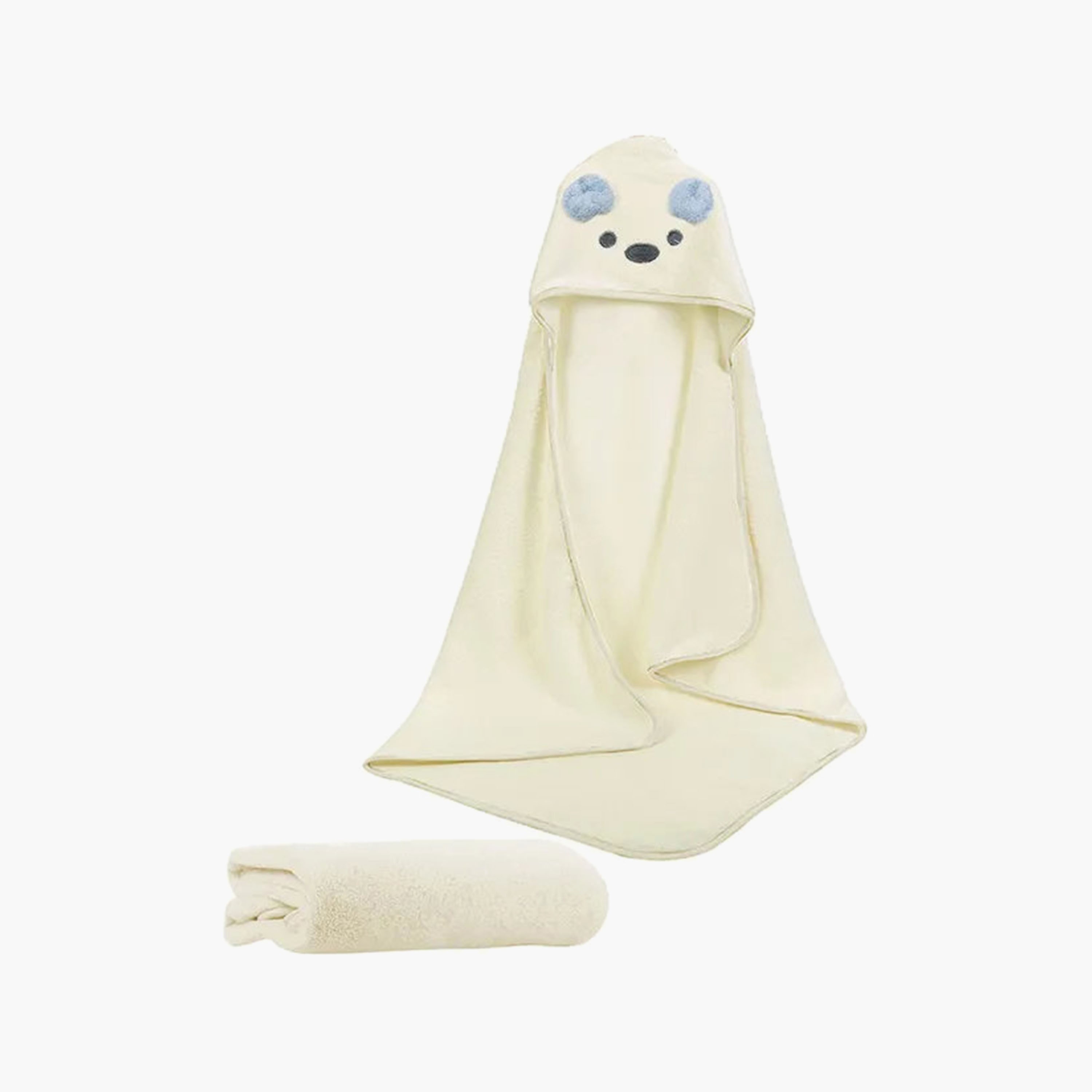 Star Babies MicroFleece Hooded Towel - White-baby-bathandcare-towels-image-1