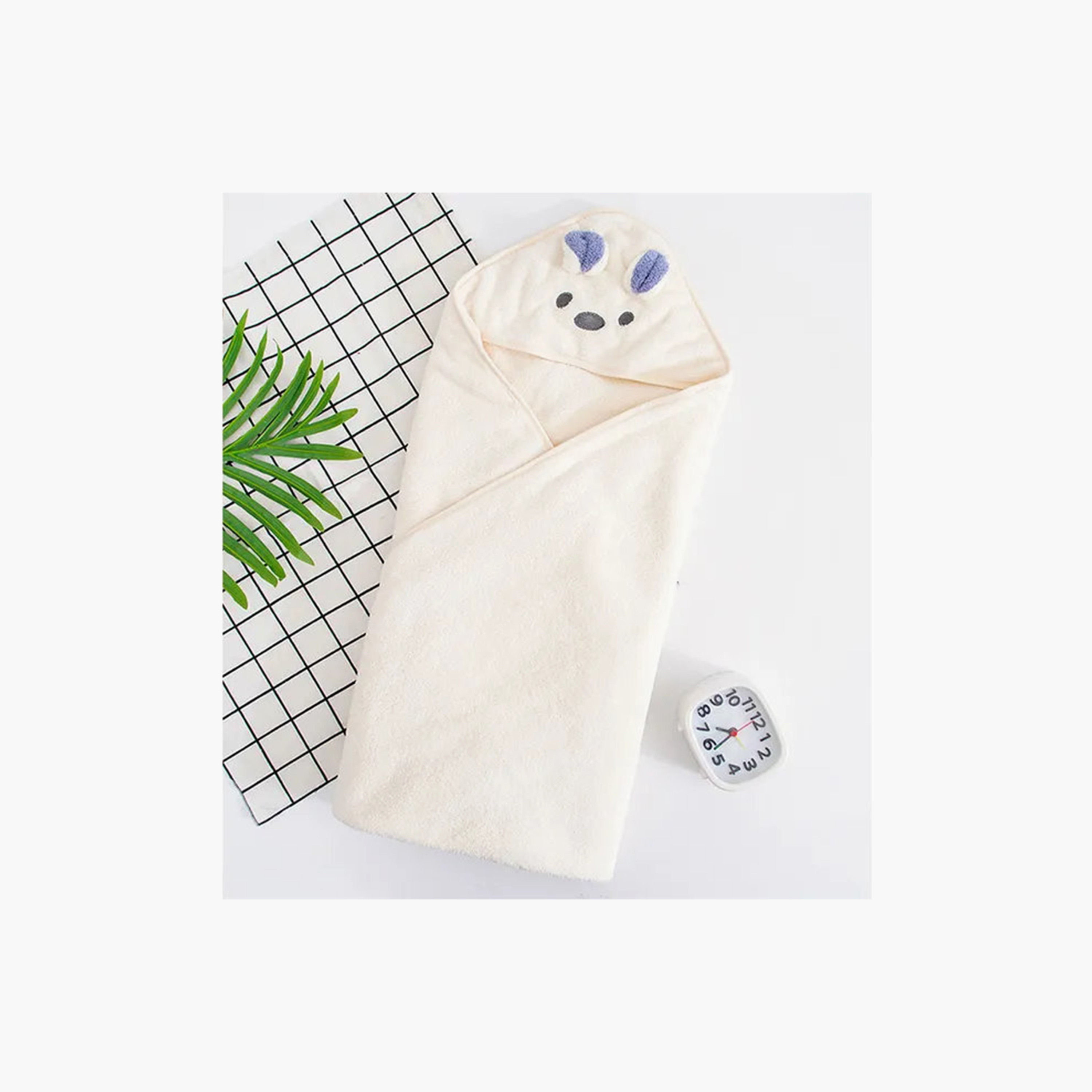 Star Babies MicroFleece Hooded Towel - White-baby-bathandcare-towels-image-3