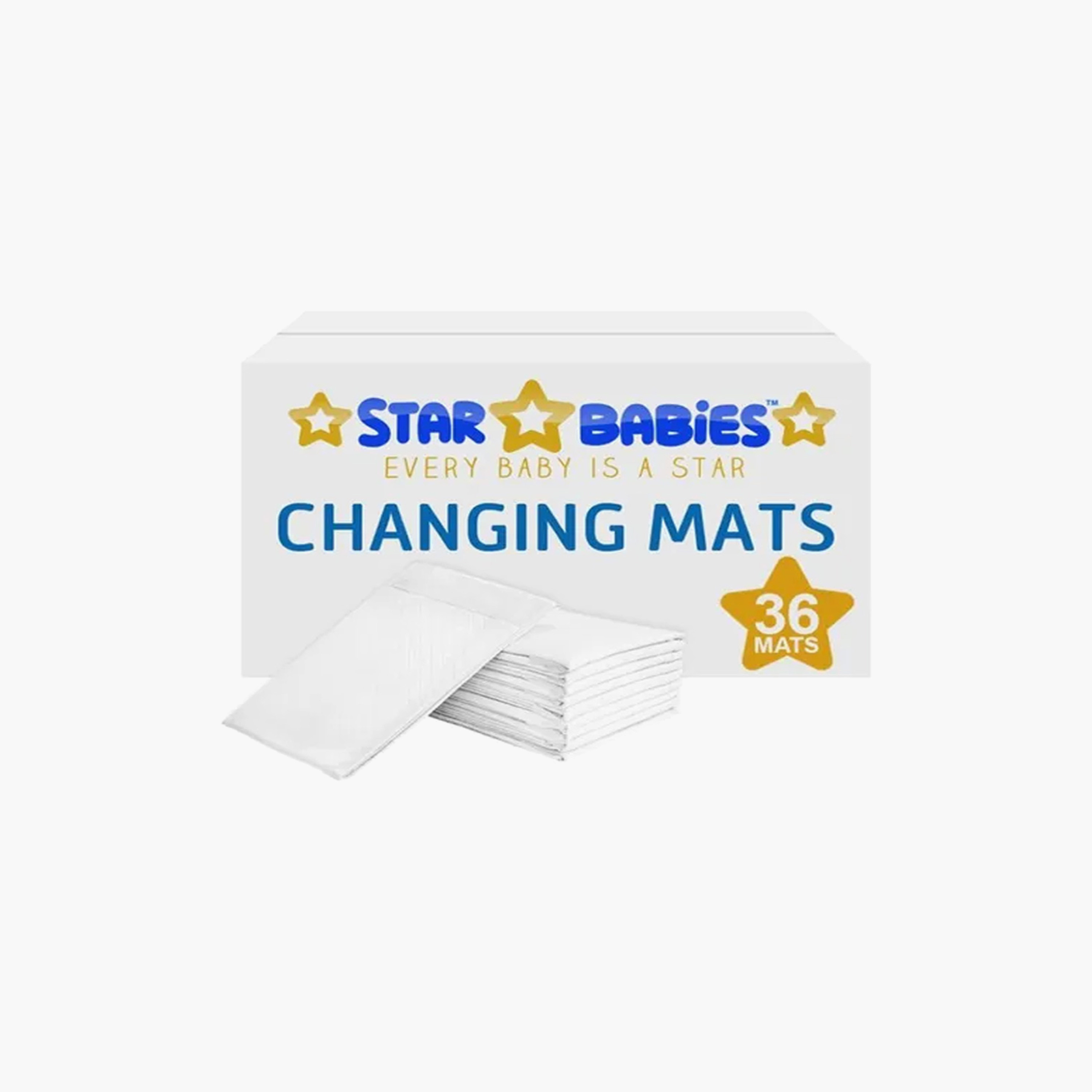 سجادات تغيير حفاضات للاستخدام مرة واحدة، 36 قطعة من ستار بيبيز-baby-diapering-changingmats-image-1