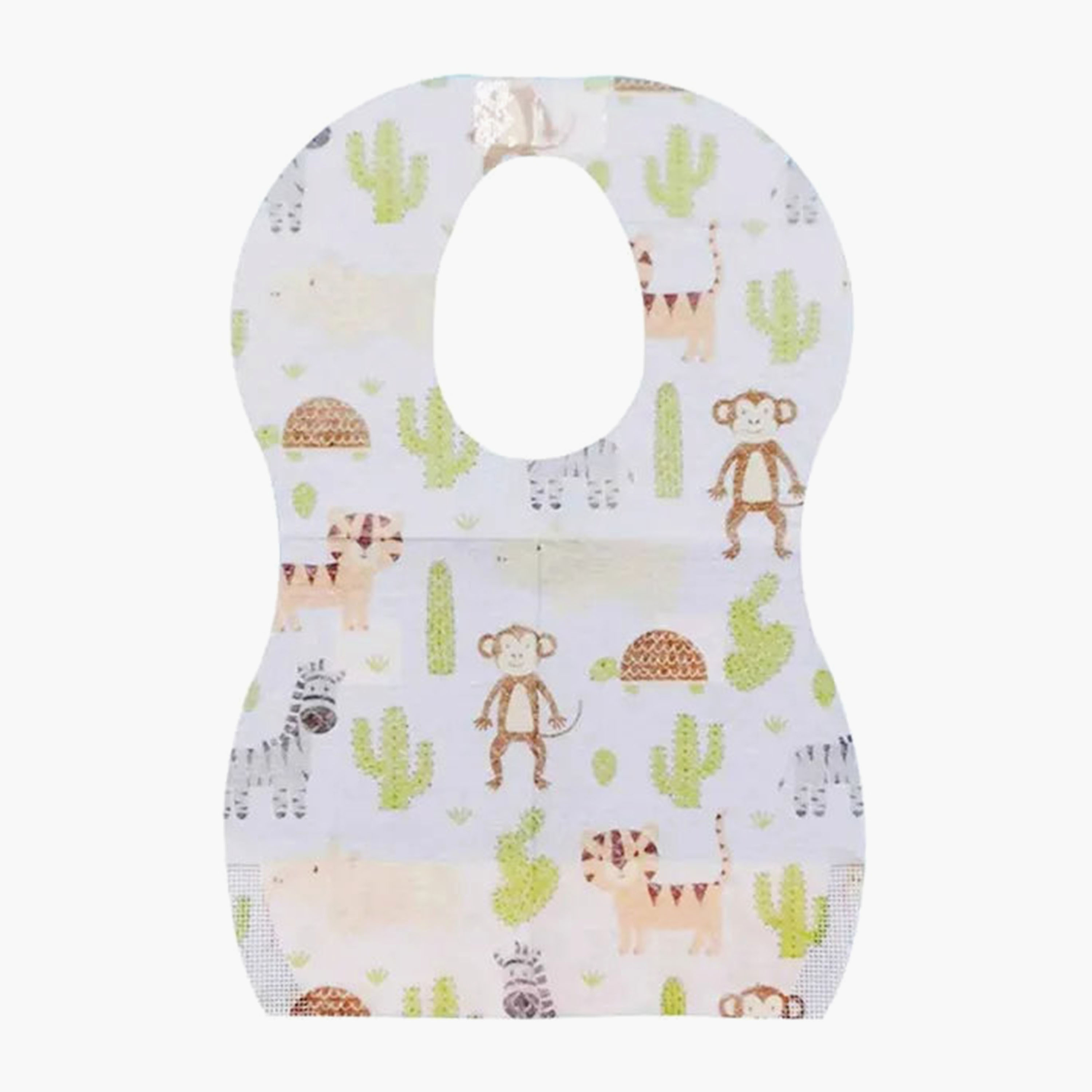 مريلة مطبوعة بنقشة حيوانات، 15 قطعة للاستخدام مرة واحدة من ستار بيبيز-baby-feeding-bibs-image-2