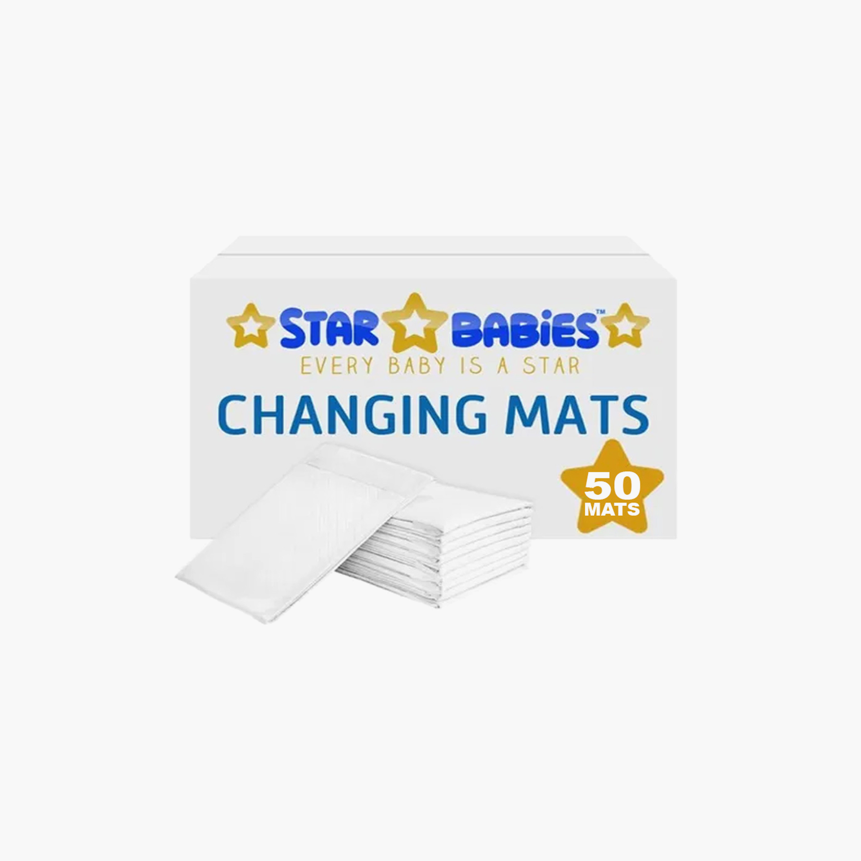 Star Babies 50-Piece Disposable Changing Mats-baby-diapering-changingmats-image-1