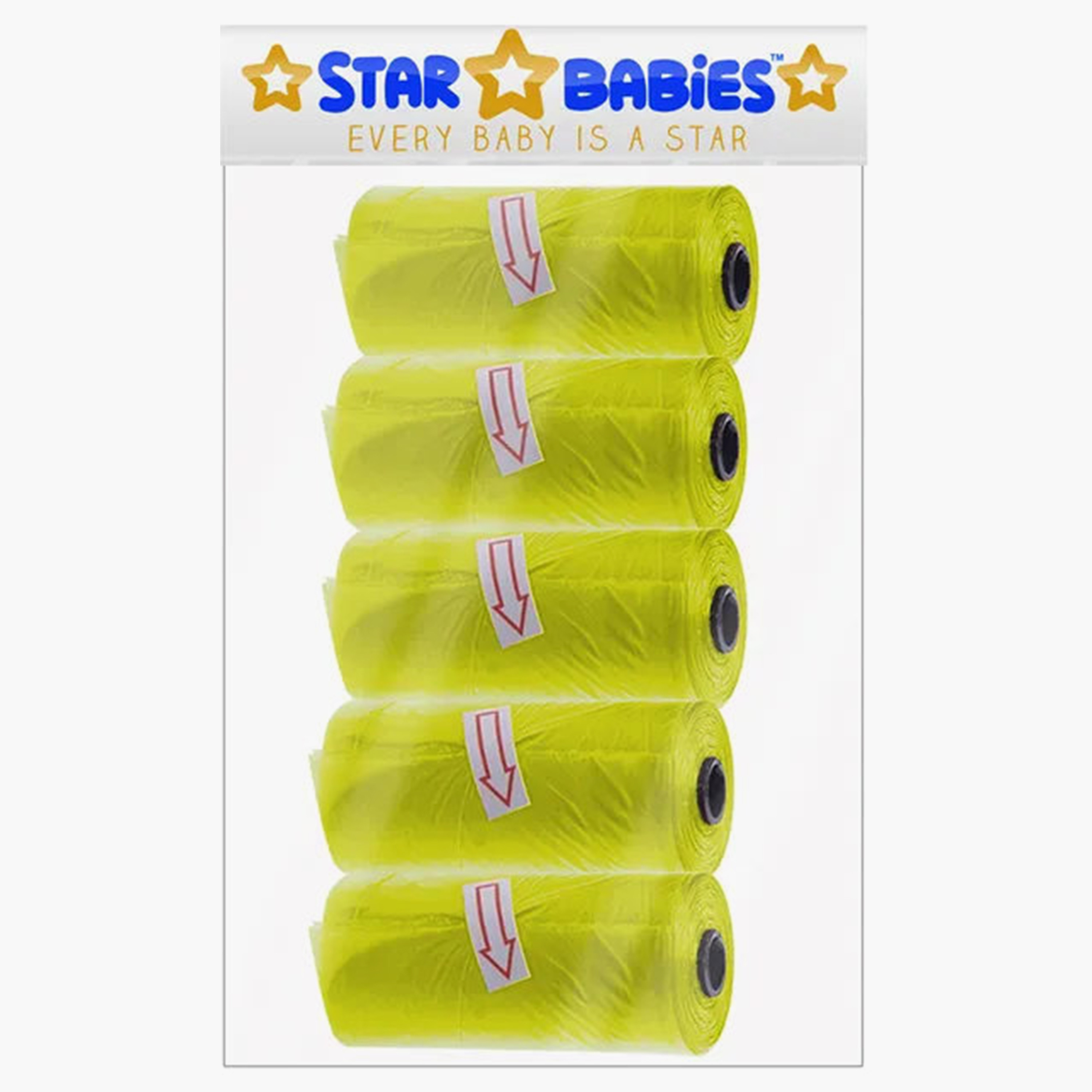Star Babies Pack of 5 Scented Bags - 75 Bags-baby-diapering-binsandrefills-image-3