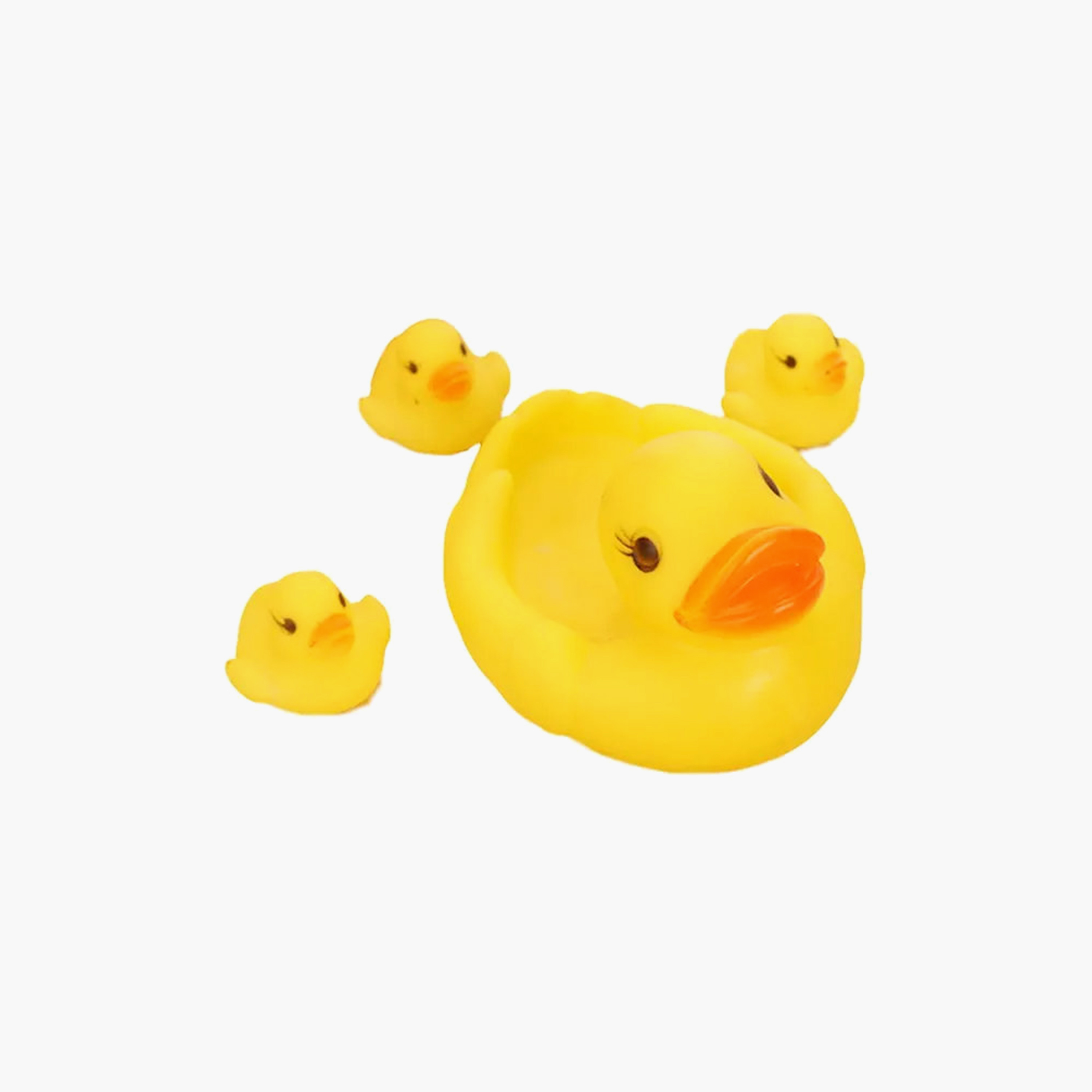 Star Babies Pack Of 5 Squeaky Ducks - Yellow-toys-babyandtoddlertoys-bathtoys-image-1
