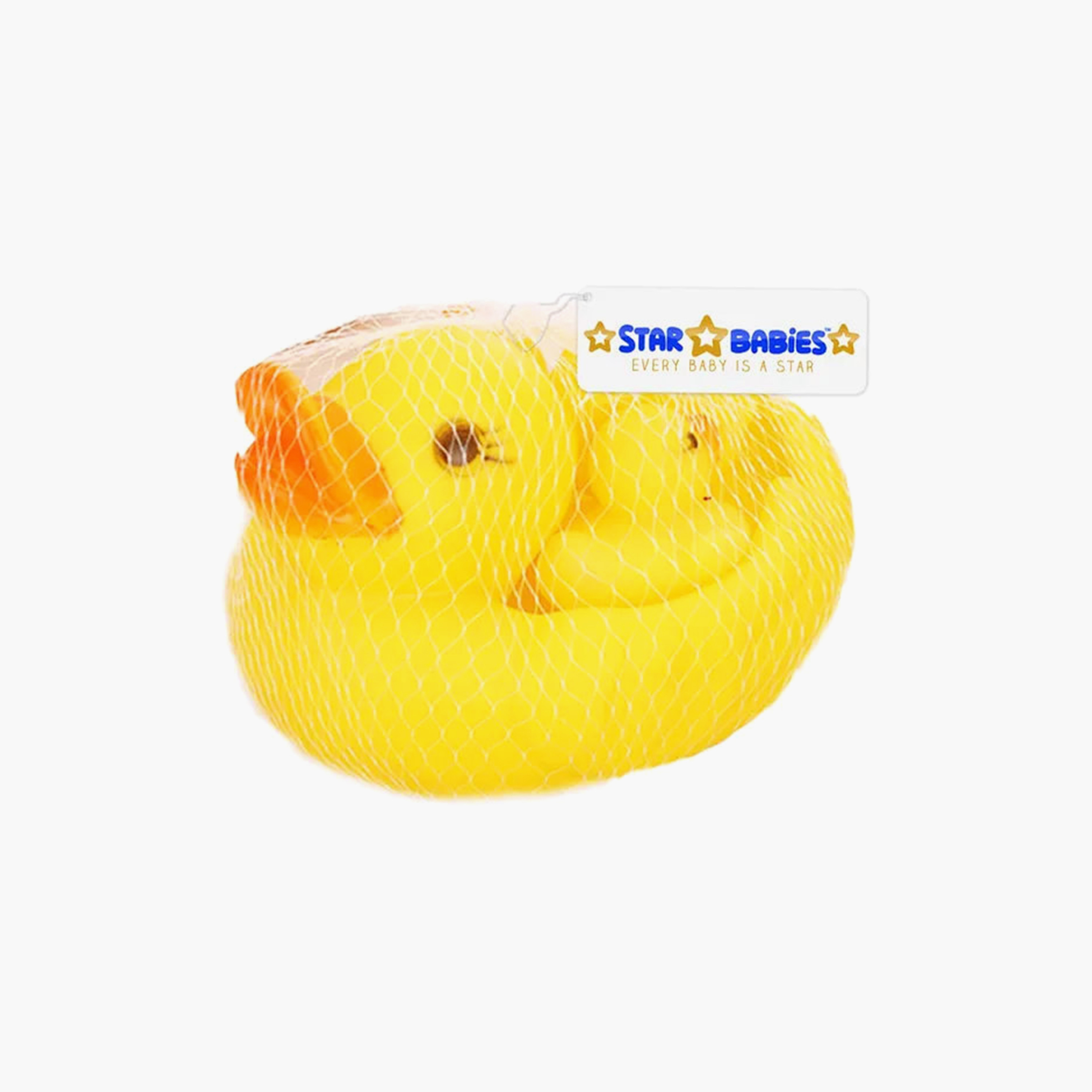Star Babies Pack Of 5 Squeaky Ducks - Yellow-toys-babyandtoddlertoys-bathtoys-image-2