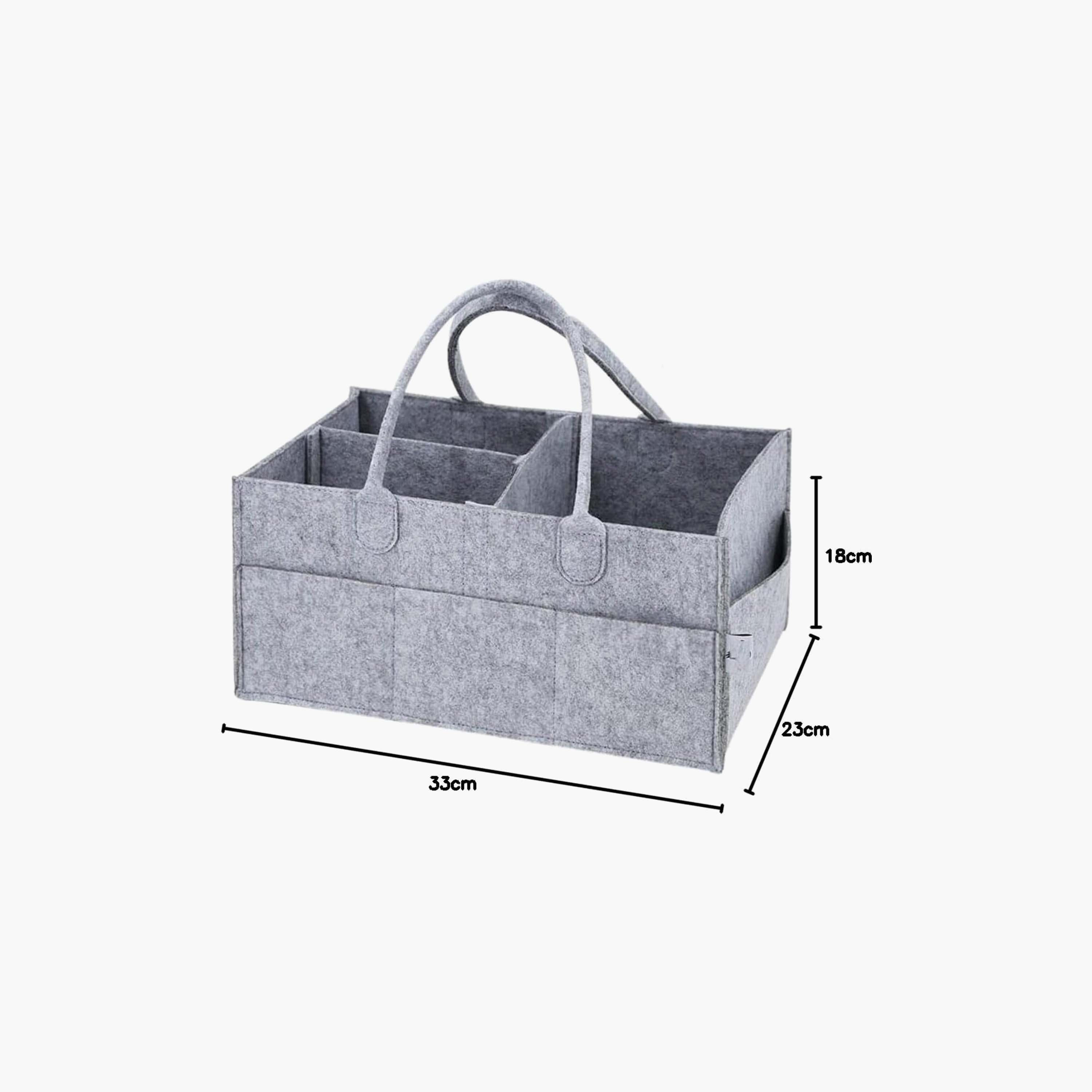 Star Babies Lightweight Diaper Caddy Organizer - Grey-baby-diapering-diaperbags-image-2