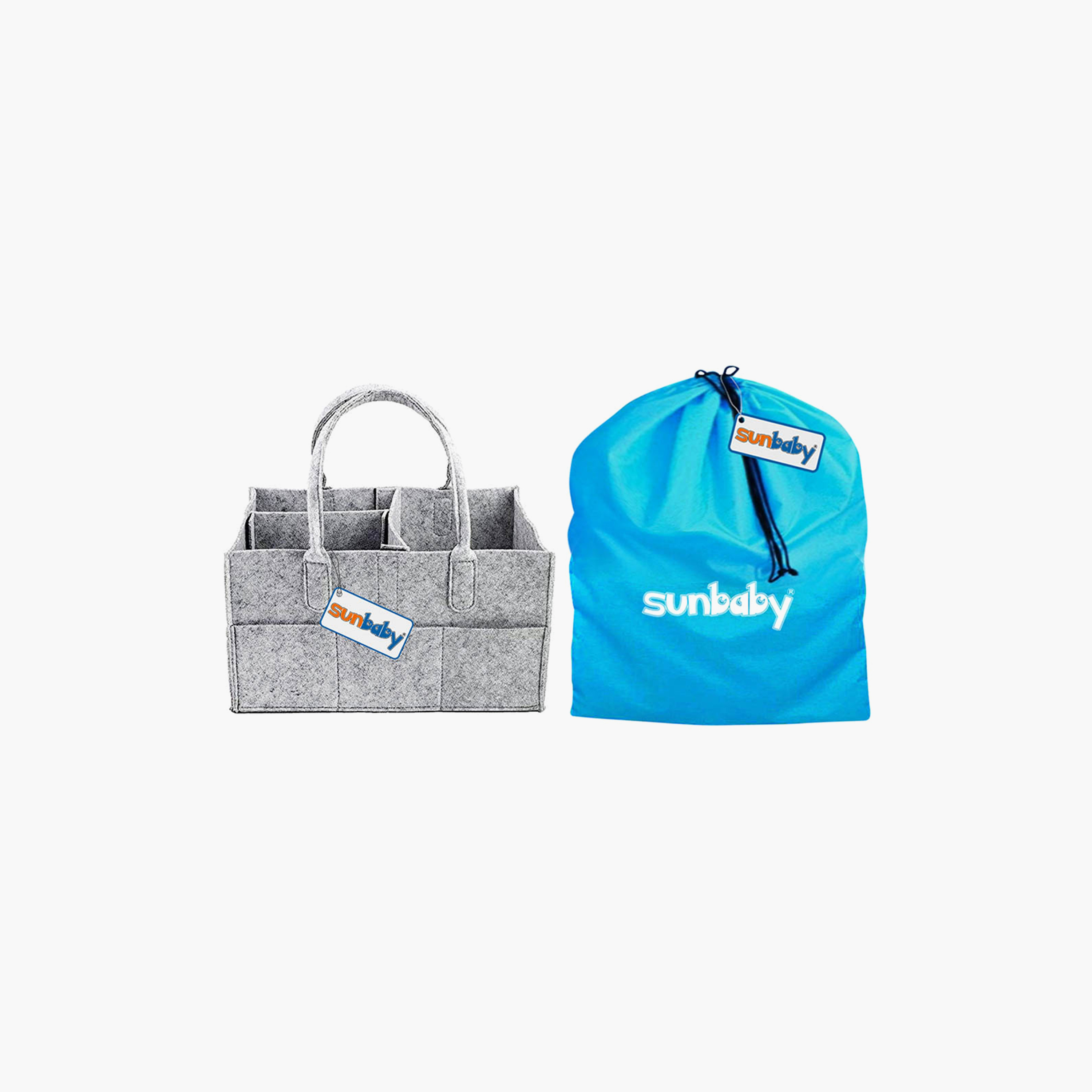 SunBaby Diaper Caddy Organizer Bag - Grey-baby-diapering-diaperbags-image-2