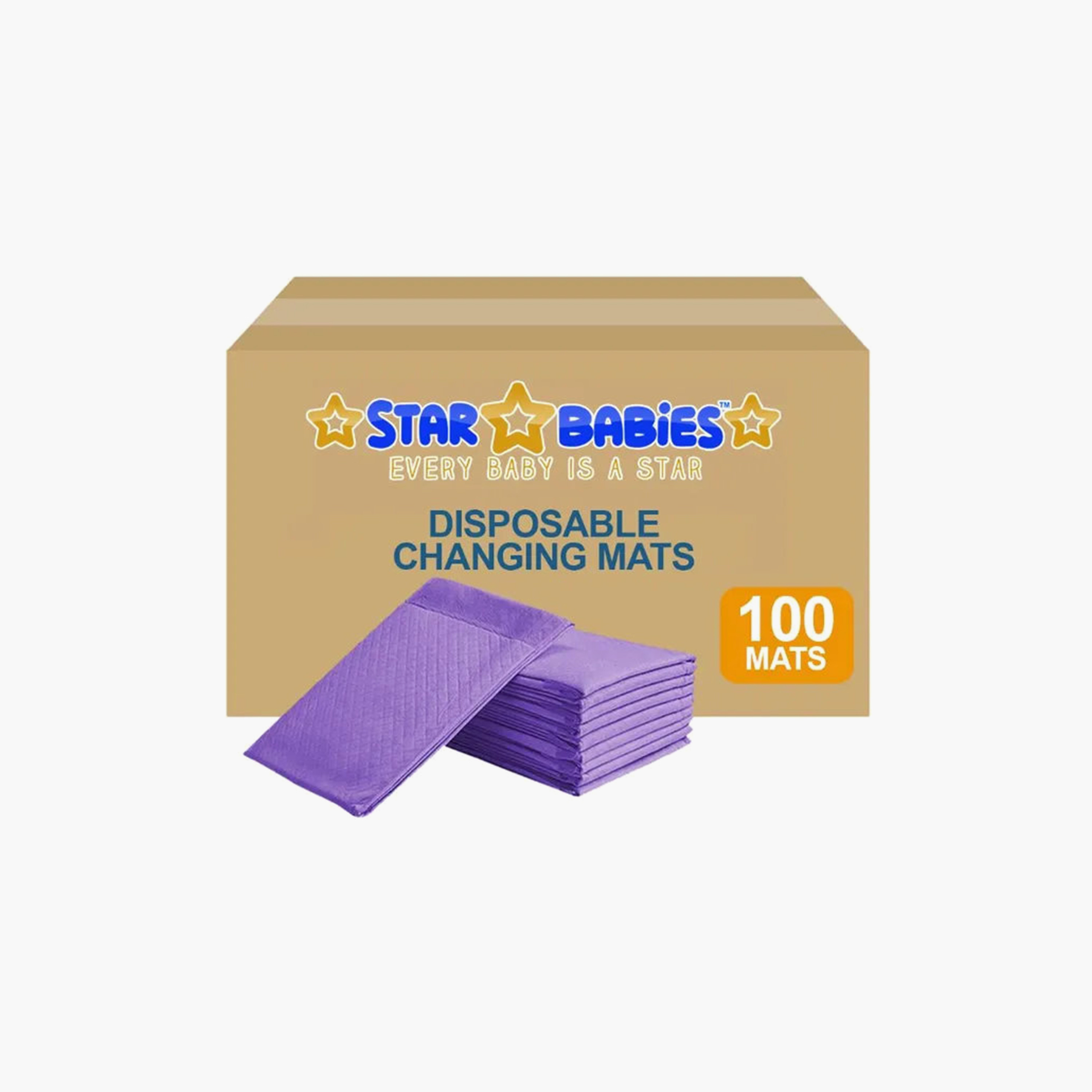 100 قطعة سجادات تغيير حفاضات للاستخدام مرة واحدة 45 × 60 سم كبيرة من ستار بيبيز-baby-diapering-changingmats-image-2
