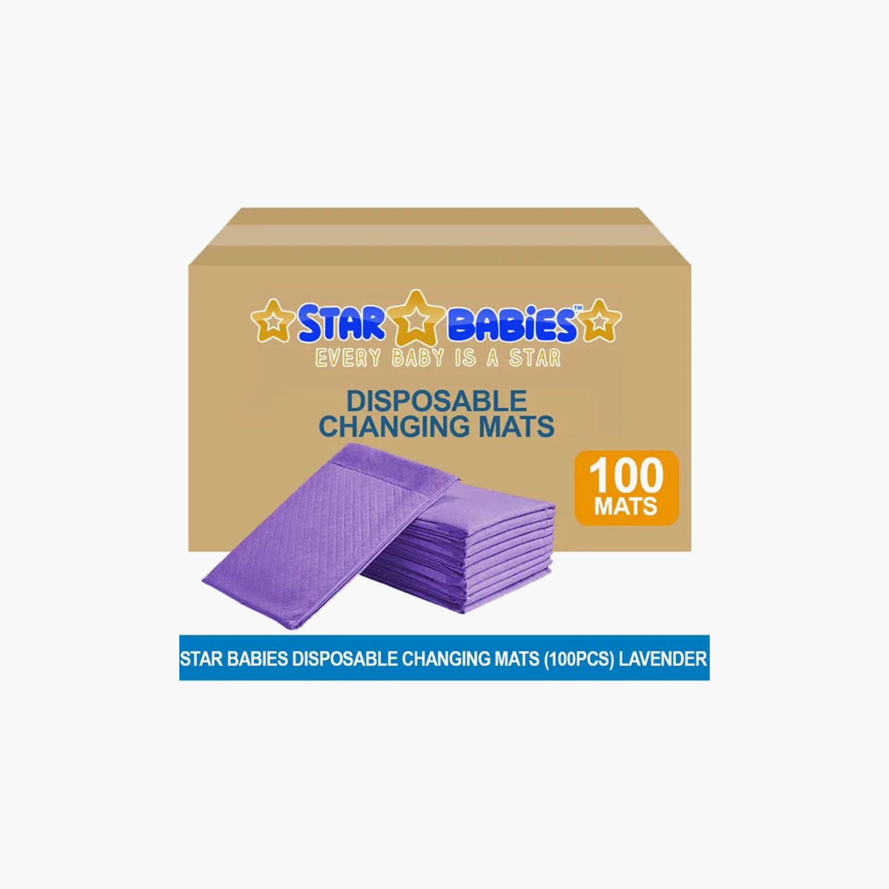 100 قطعة سجادات تغيير حفاضات للاستخدام مرة واحدة 45 × 60 سم كبيرة من ستار بيبيز-baby-diapering-changingmats-image-3