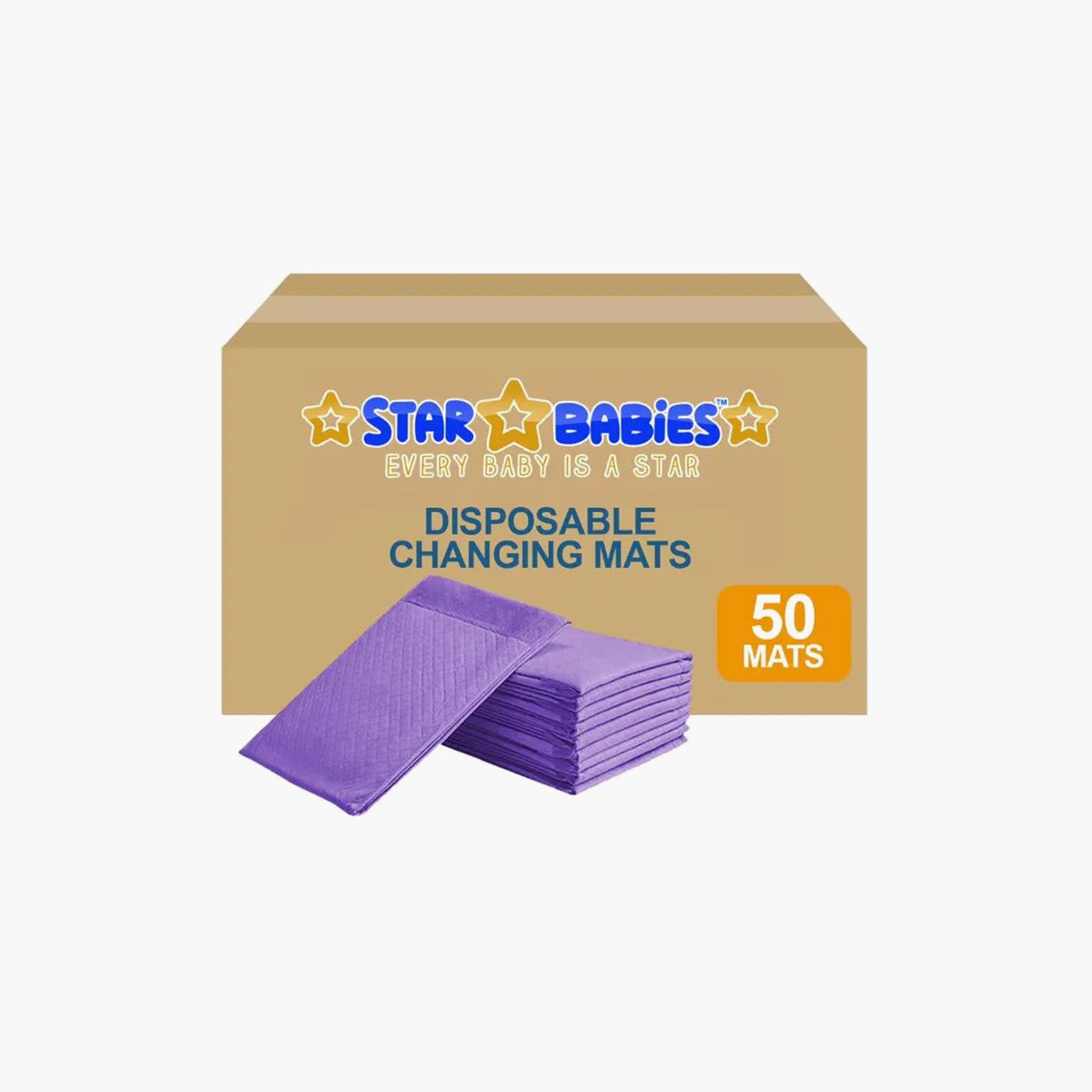 Star Babies 50-Piece Disposable Changing Mats-baby-diapering-changingmats-image-2