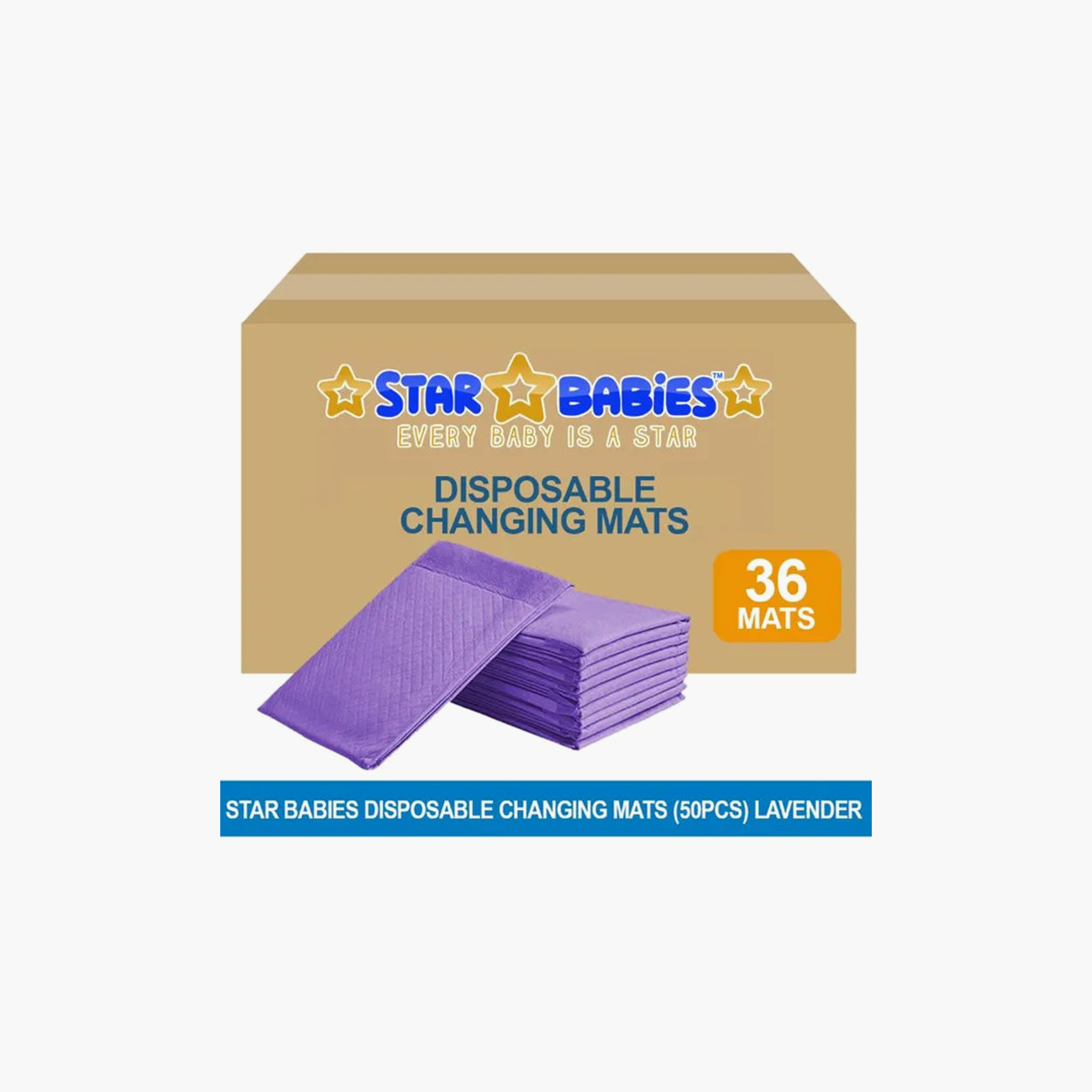 Star Babies 50-Piece Disposable Changing Mats-baby-diapering-changingmats-image-3