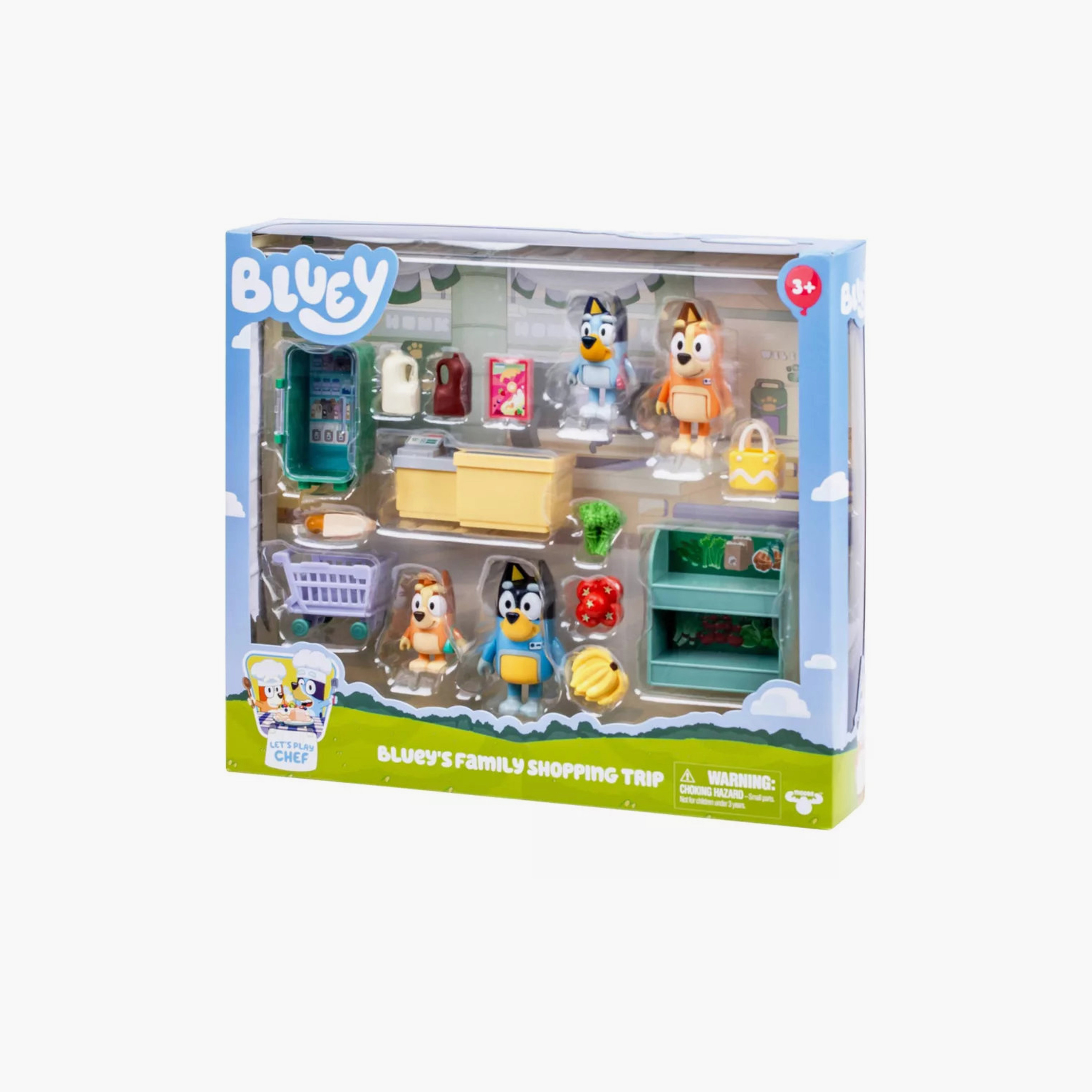 Bluey Let's Play Chef Family Shopping Trip Mini Figure: Includes Bandit, Chilli, Bingo & Accessories-toys-noveltyandcollectibles-collectibles-image-5