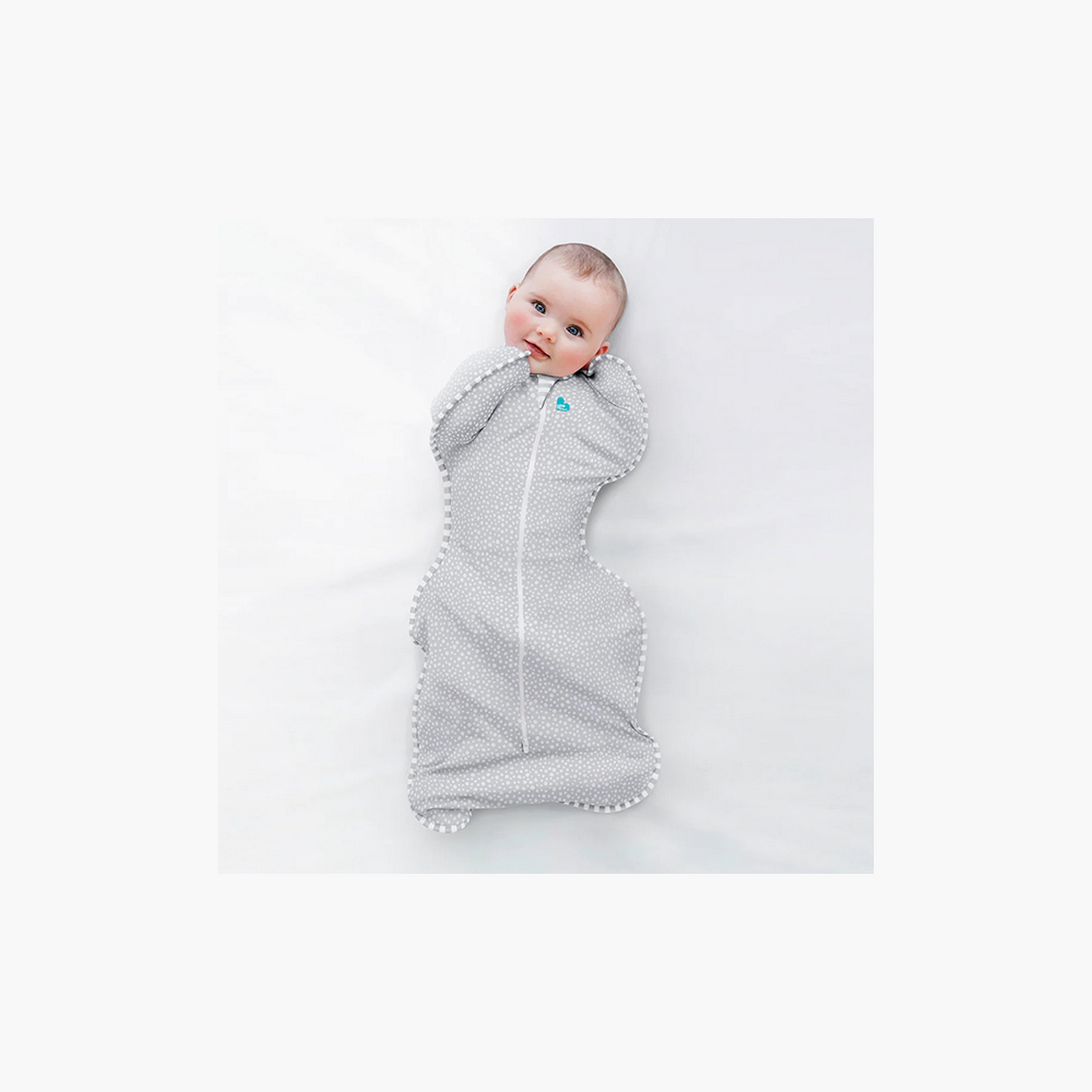 Love To Dream Dots Print Swaddle UP Sleeping Bag - Grey-baby-nursery-blanketsandswaddles-swaddlesandsleepingbags-image-4