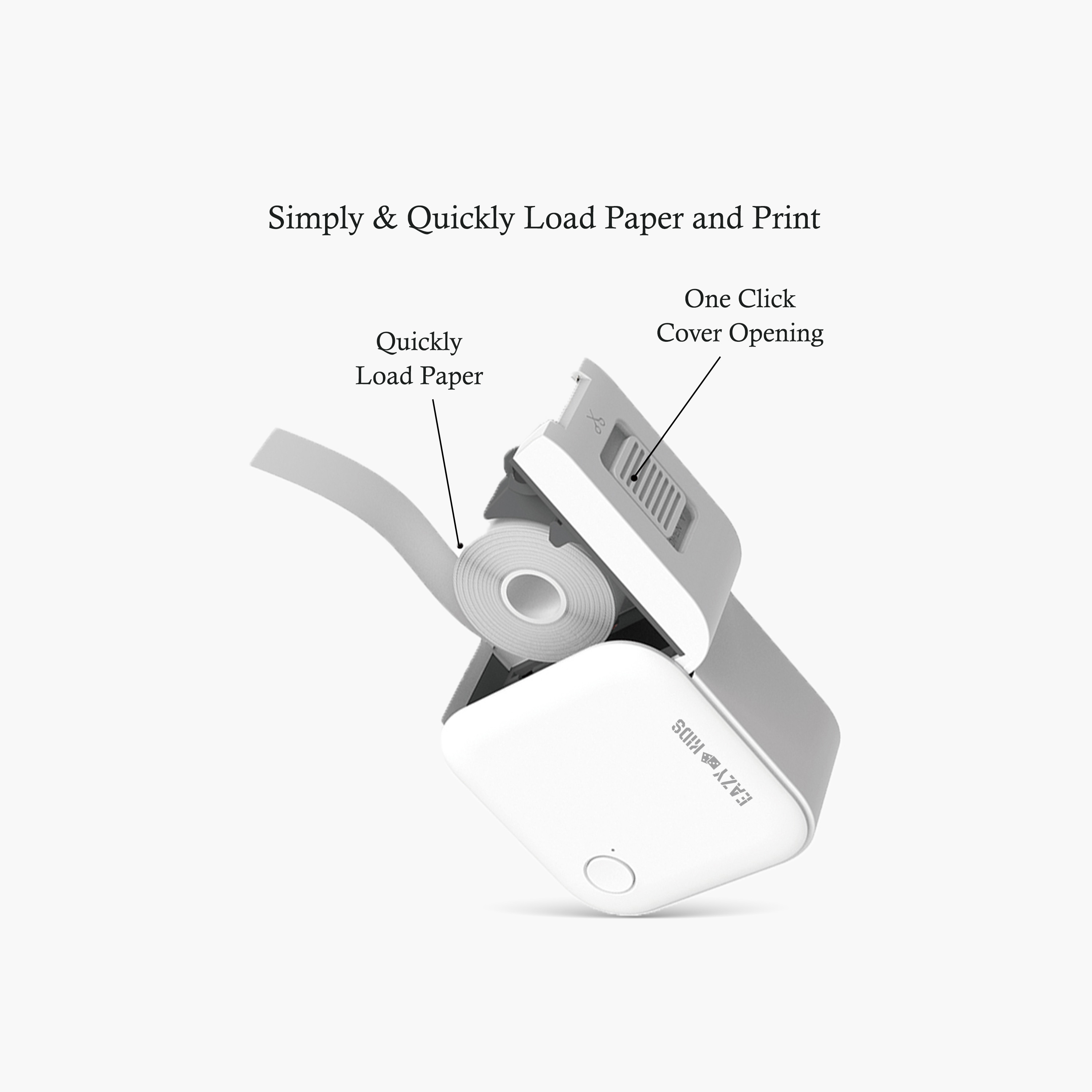 طابعة ملصقات صغيرة من إيزي كيدز مع 180 لفة ملصقات - أبيض-school-stationery-accessories-image-7