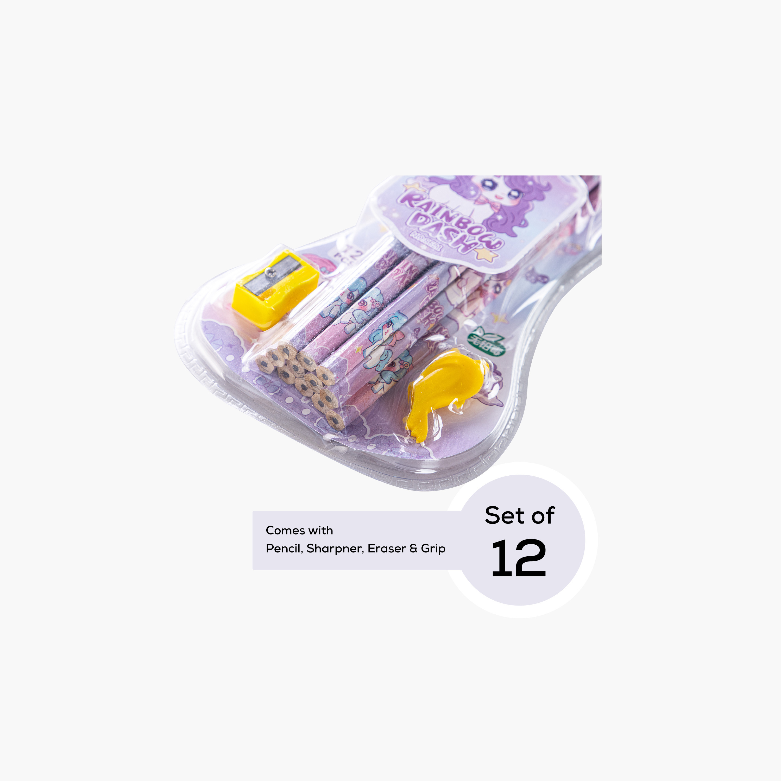 أقلام رصاص HB من إيزي كيدز، 12 قطعة مع ممحاة-school-stationery-pensandpencils-image-12