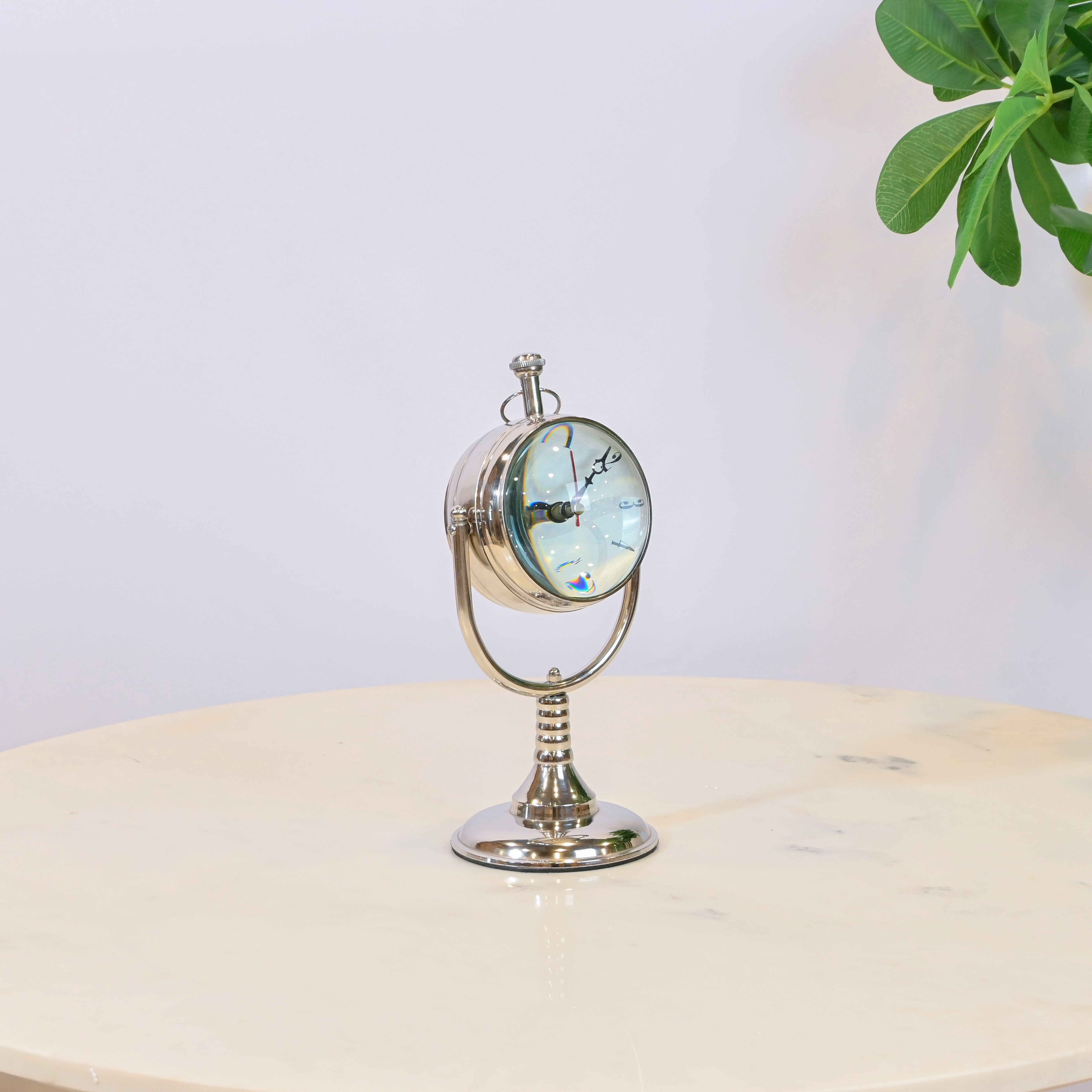 Crafted by Lifestyle Desk Clock with Compass-household-decor-decorativeobjectsandsculptures-image-2