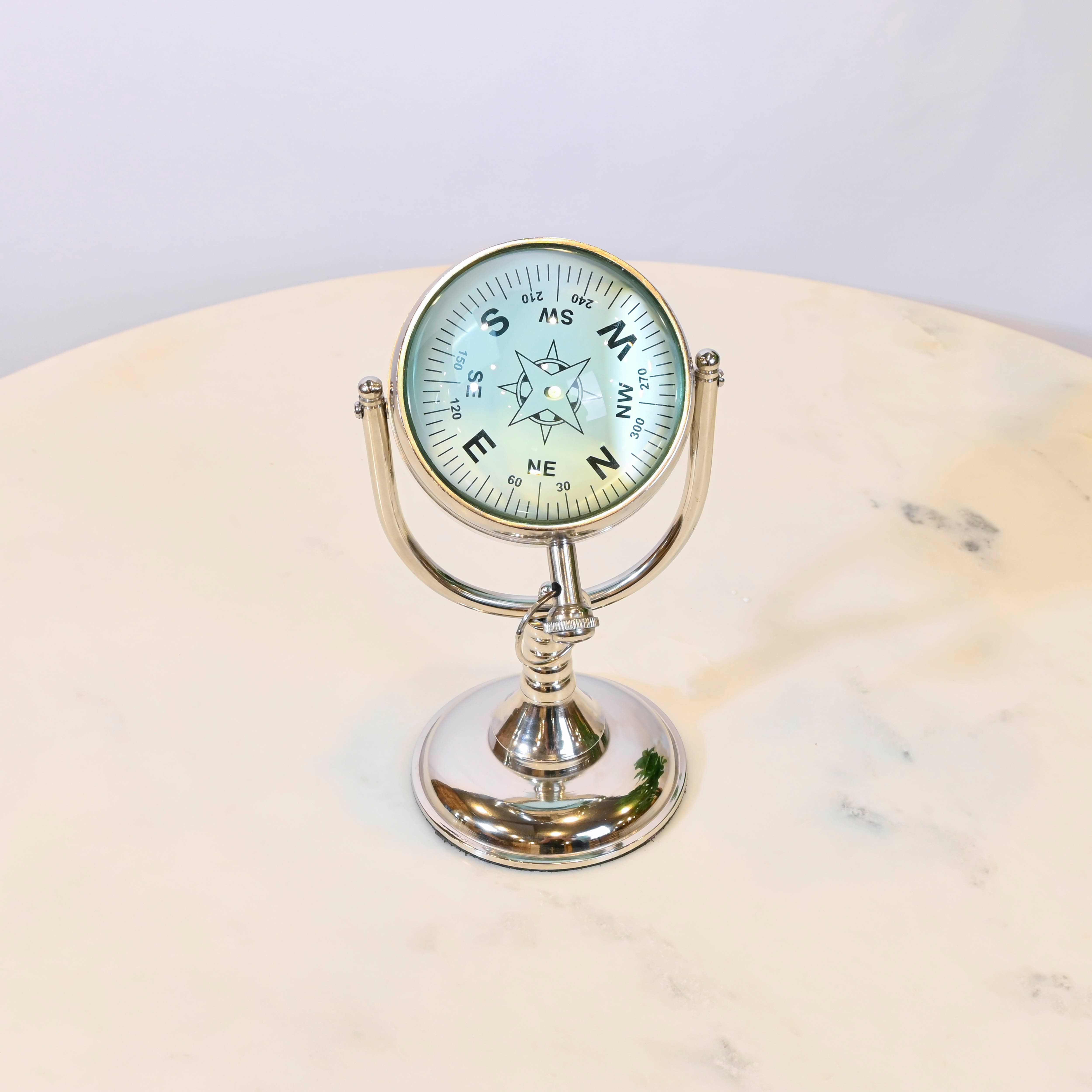 Crafted by Lifestyle Desk Clock with Compass-household-decor-decorativeobjectsandsculptures-image-3