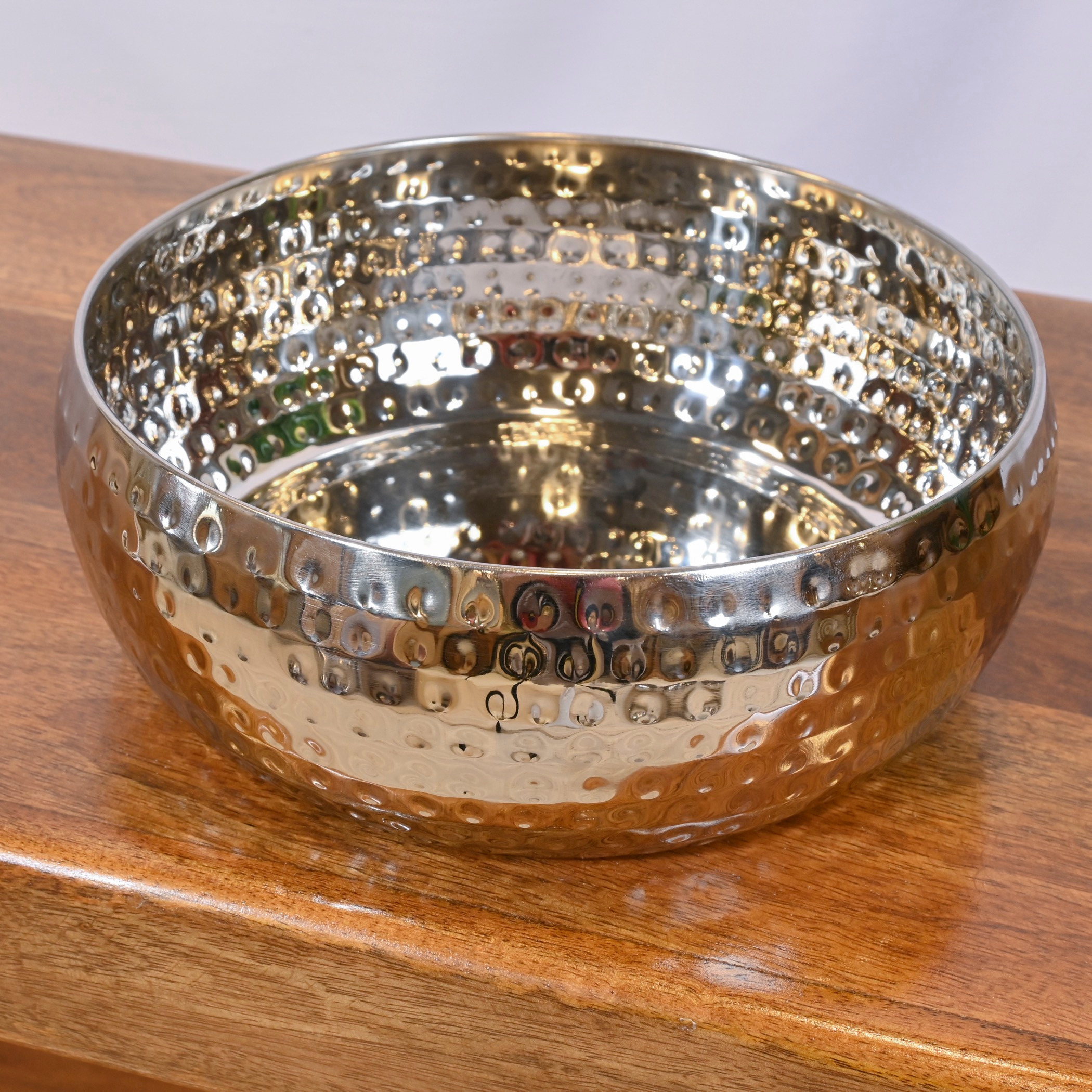 Crafted by Lifestyle Aluminium Decorative Bowl - 25 cms-household-dining-dinnerware-bowls-image-3