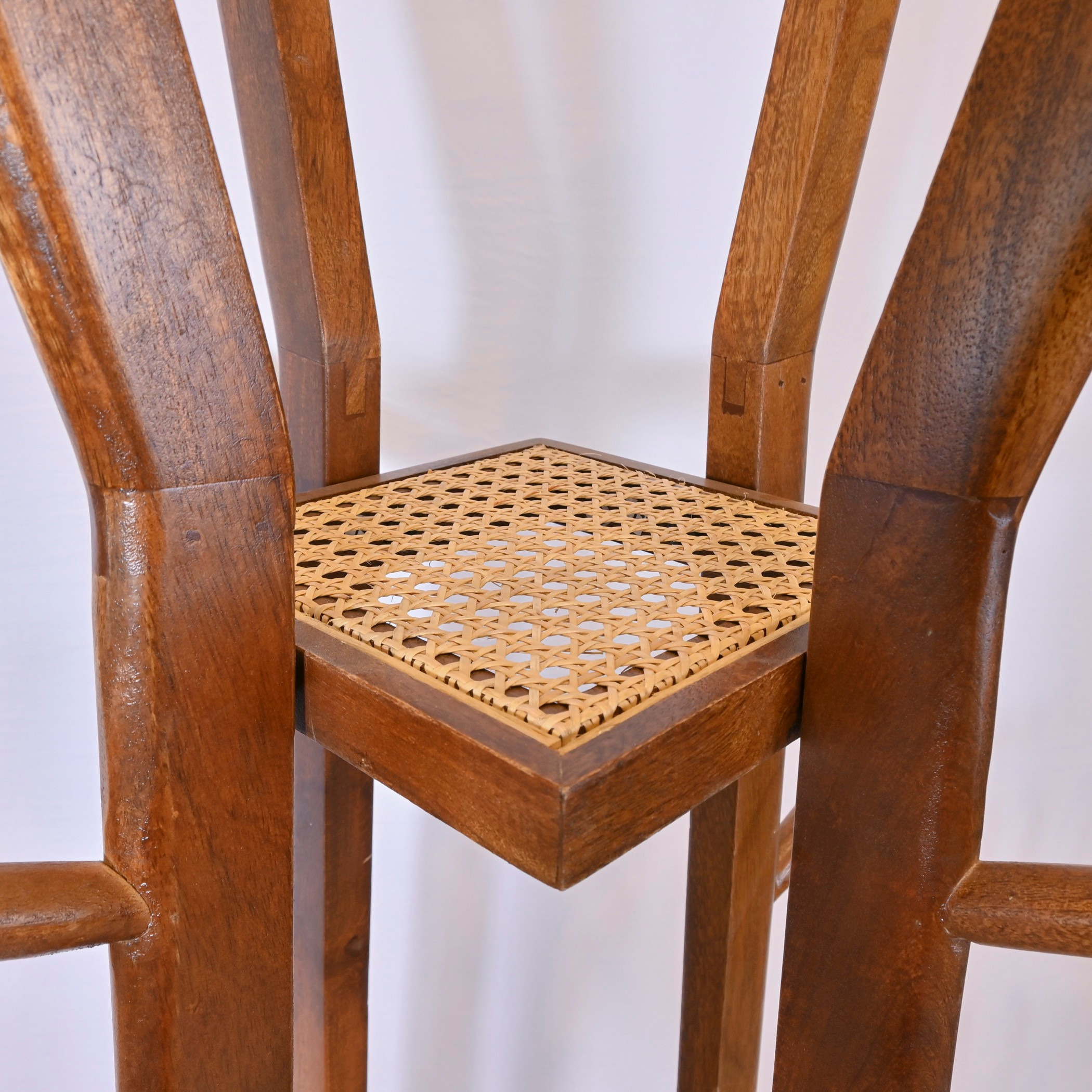 Crafted by Lifestyle Wooden Coat Hanger with Rattan Basket - 185 cms-household-storage-storagesolutions-tallhangers-image-5