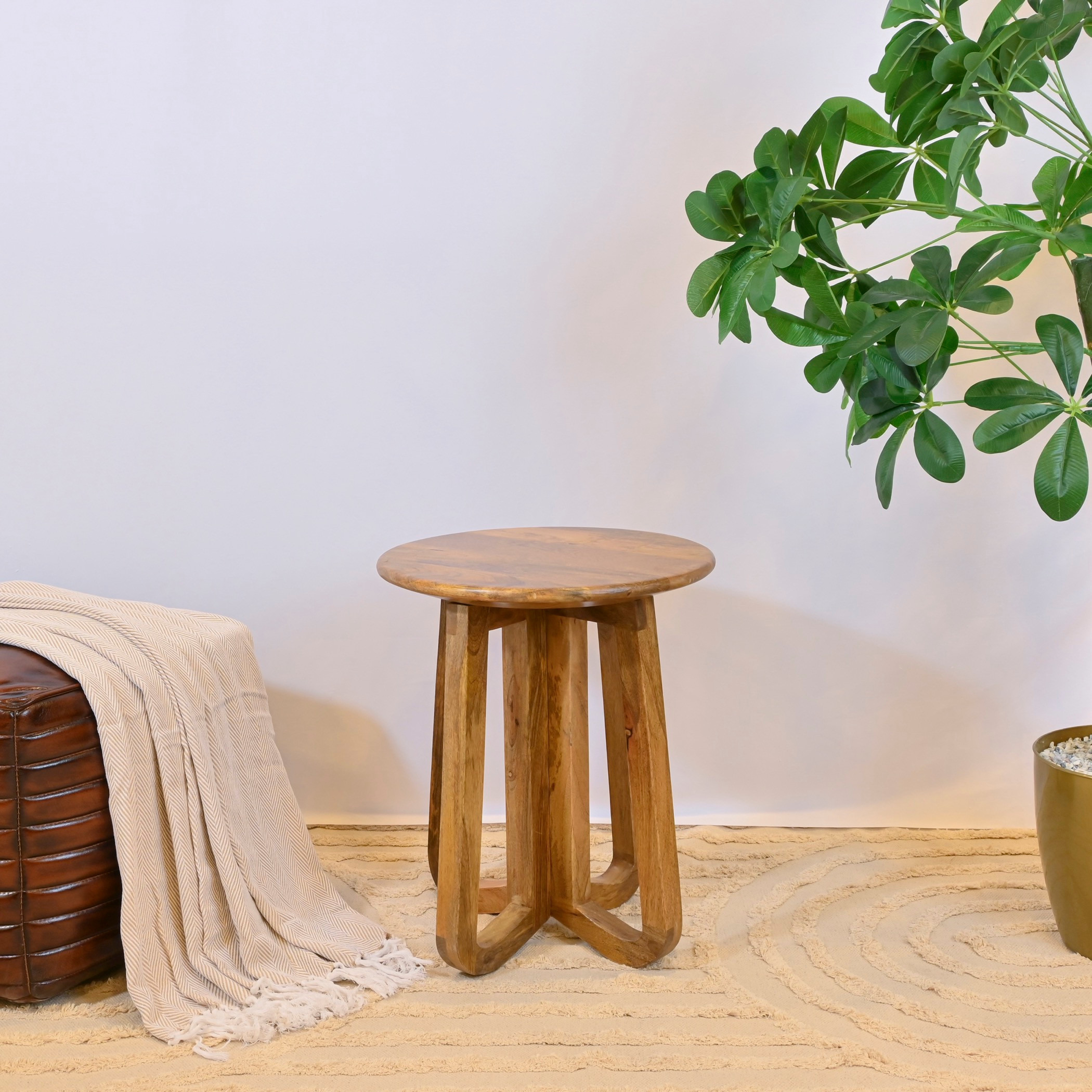 Crafted by Lifestyle Wooden Top  Accent Table-furniture-livingroom-sideandendtables-image-2
