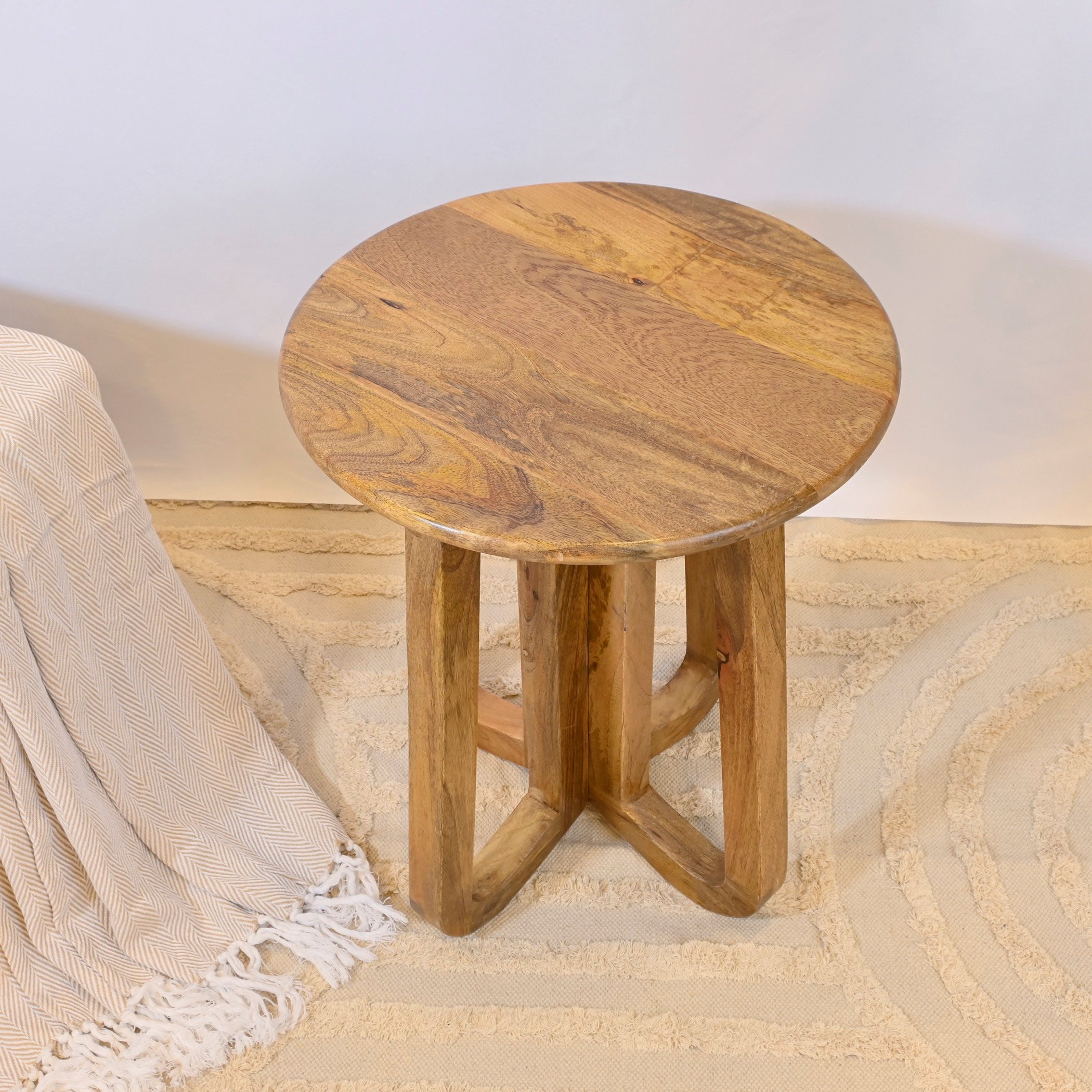 Crafted by Lifestyle Wooden Top  Accent Table-furniture-livingroom-sideandendtables-image-3