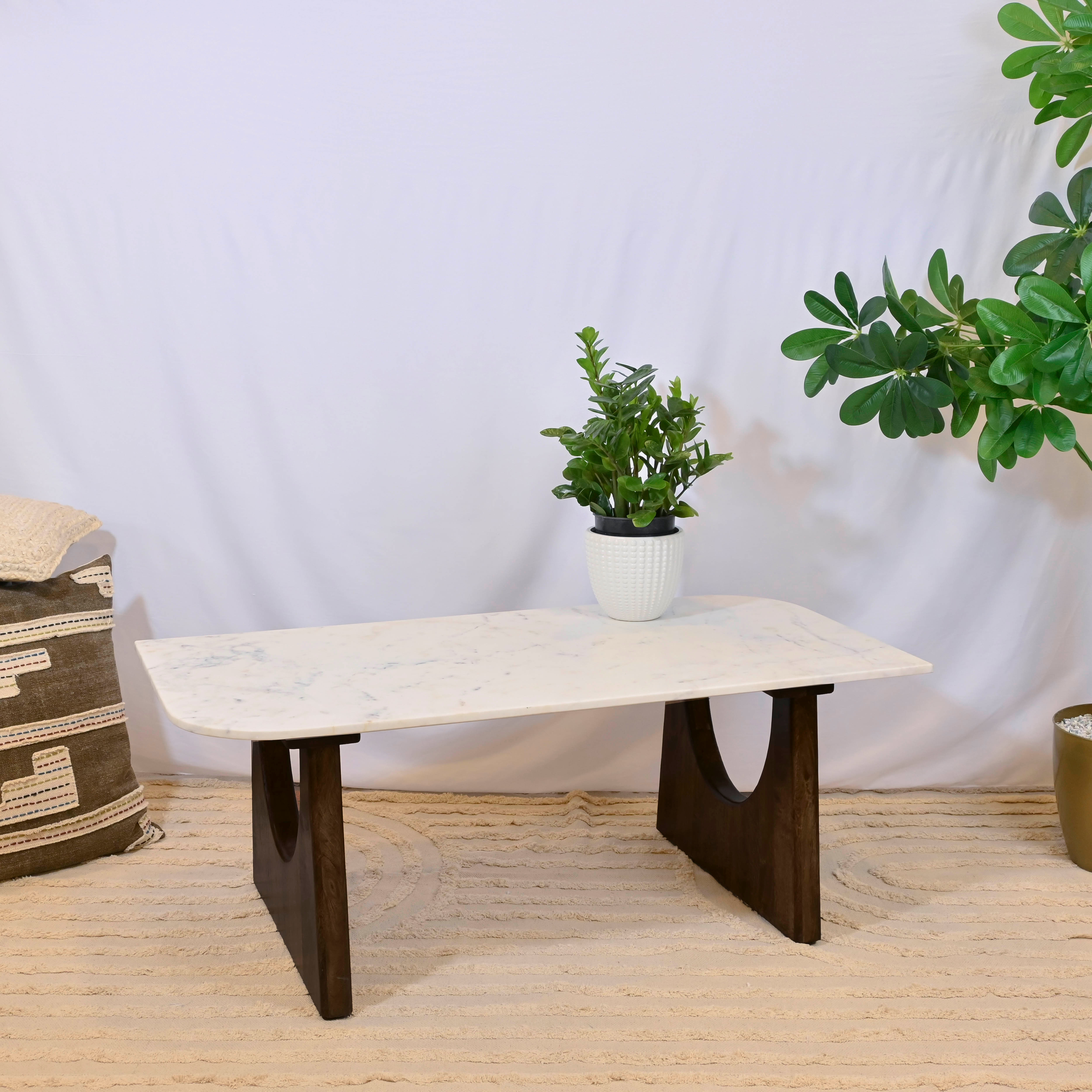 Crafted by Lifestyle Marble Top Coffee Table-furniture-livingroom-sideandendtables-image-1