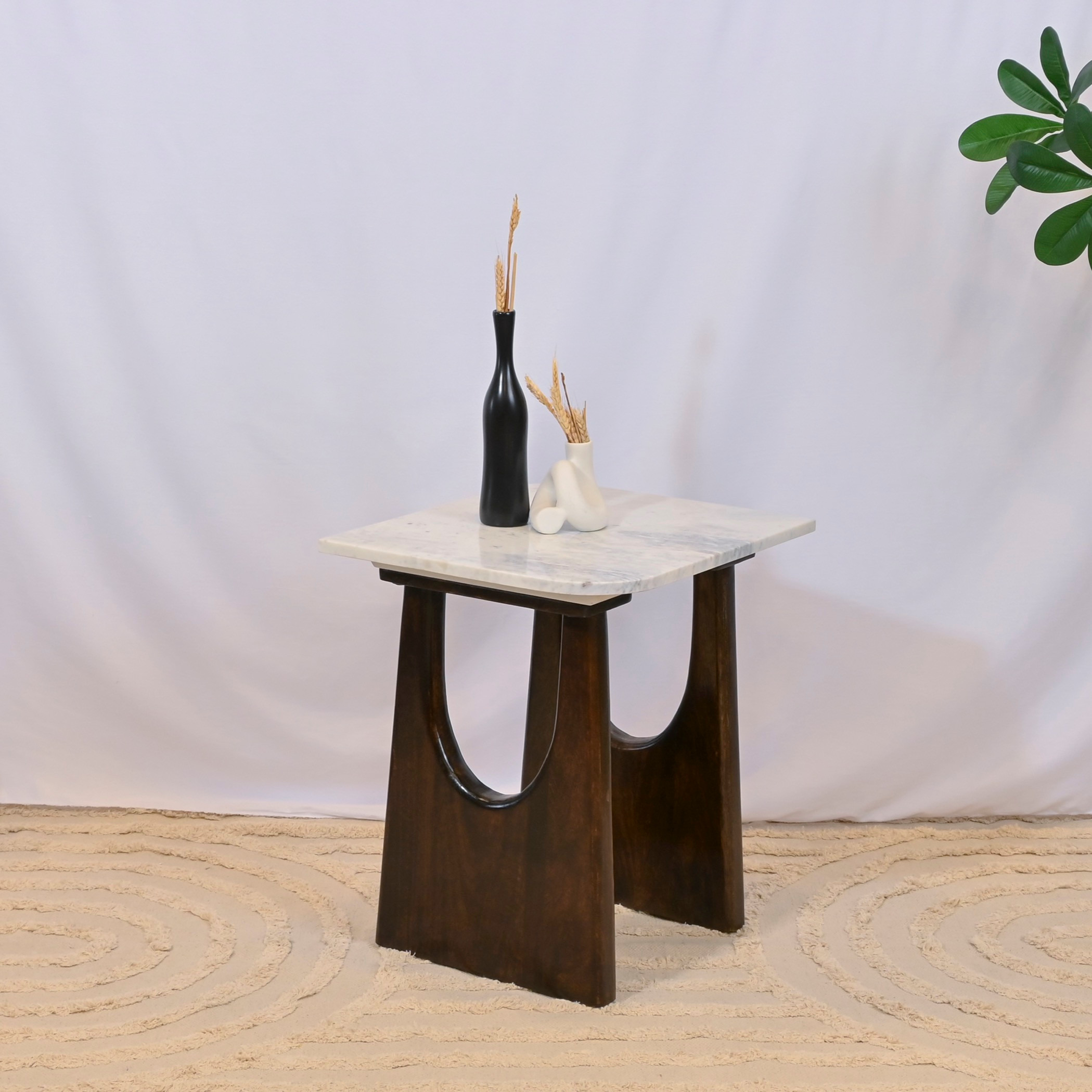 Crafted by Lifestyle Marble Top Accent Table-furniture-livingroom-sideandendtables-image-1