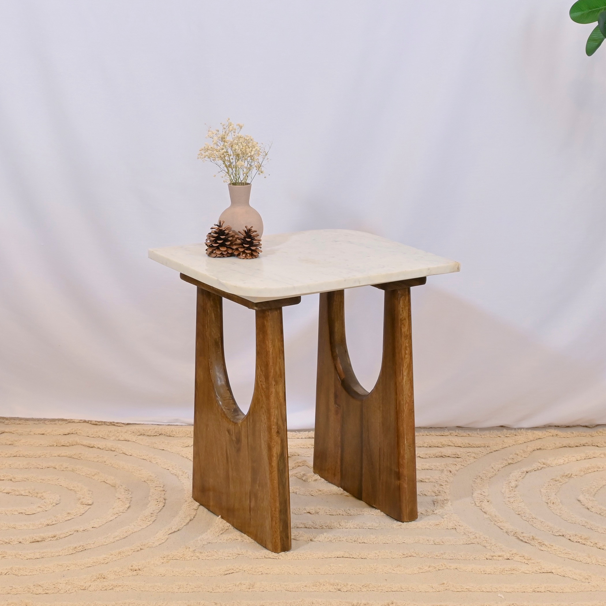 Crafted by Lifestyle Marble Top Accent Table-furniture-livingroom-sideandendtables-image-1