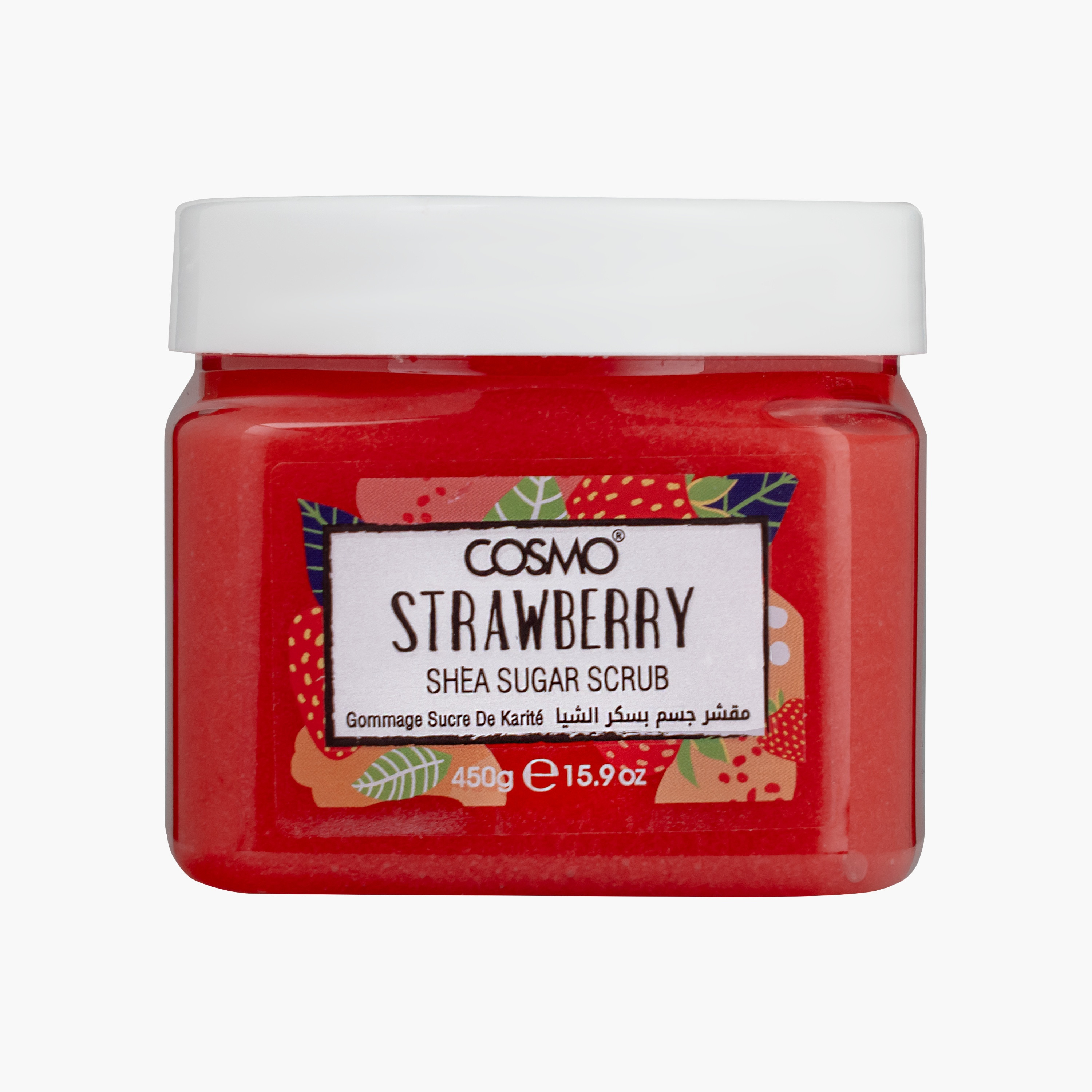 Cosmo Sugar Scrub Shea Butter& Strawberry 450 Ml-beautyandpersonalcare-bathandbody-bathandshower-scrubs-image-3