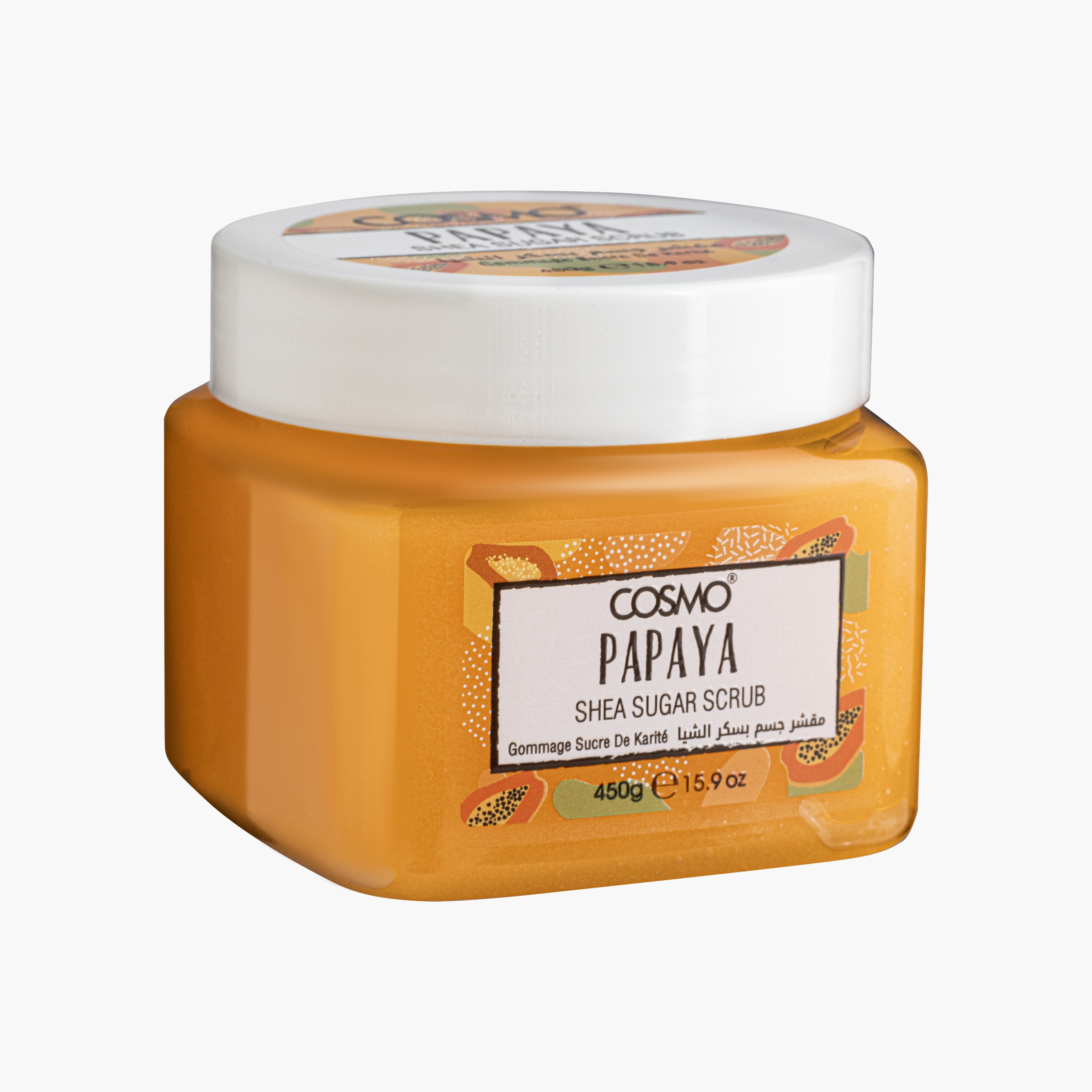 Cosmo Sugar Scrub Shea Butter& Papaya 450 Ml-beautyandpersonalcare-bathandbody-bathandshower-scrubs-image-2