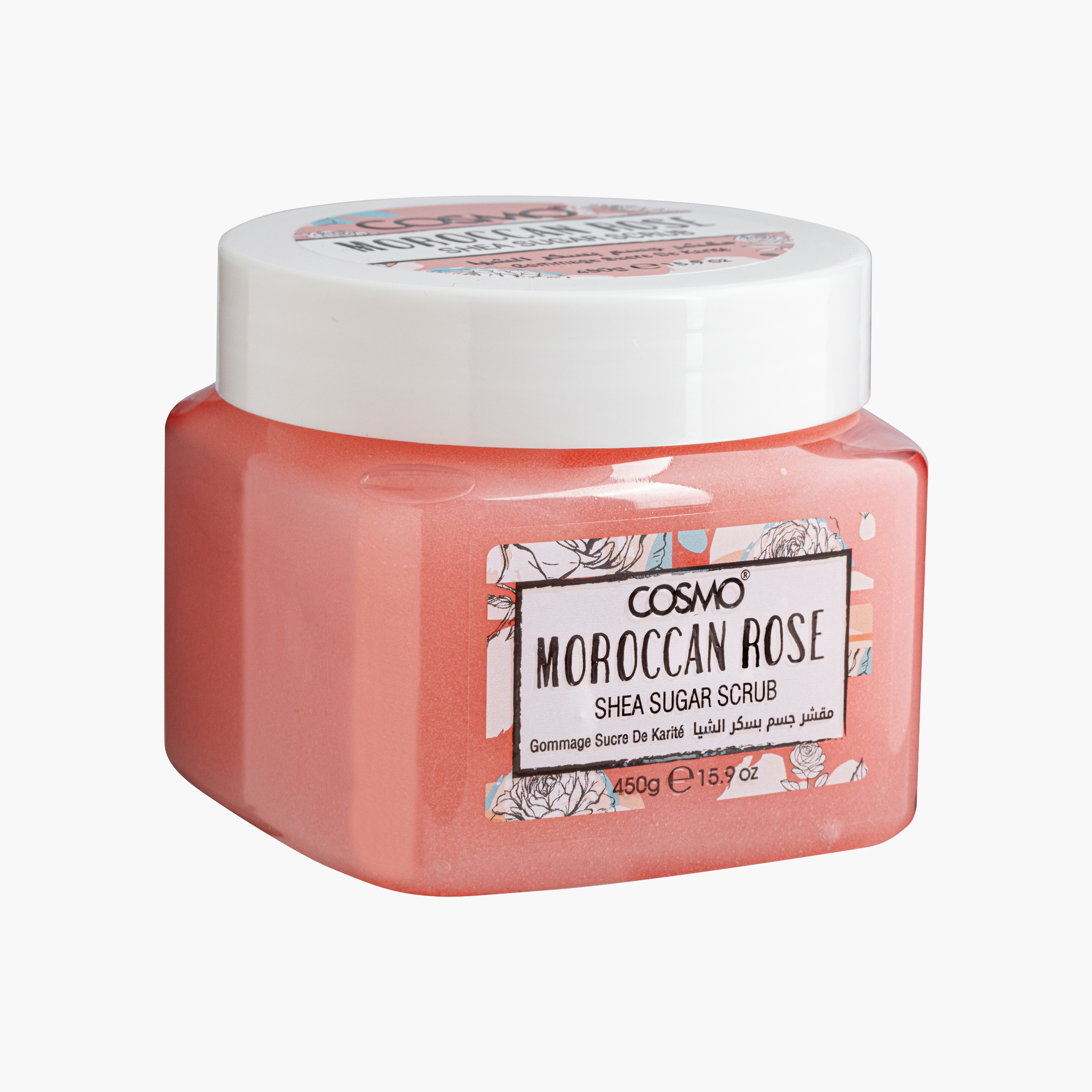 مقشر السكر بزبدة الشيا والورد المغربي من كوزمو - 450 مل-beautyandpersonalcare-bathandbody-bathandshower-scrubs-image-4