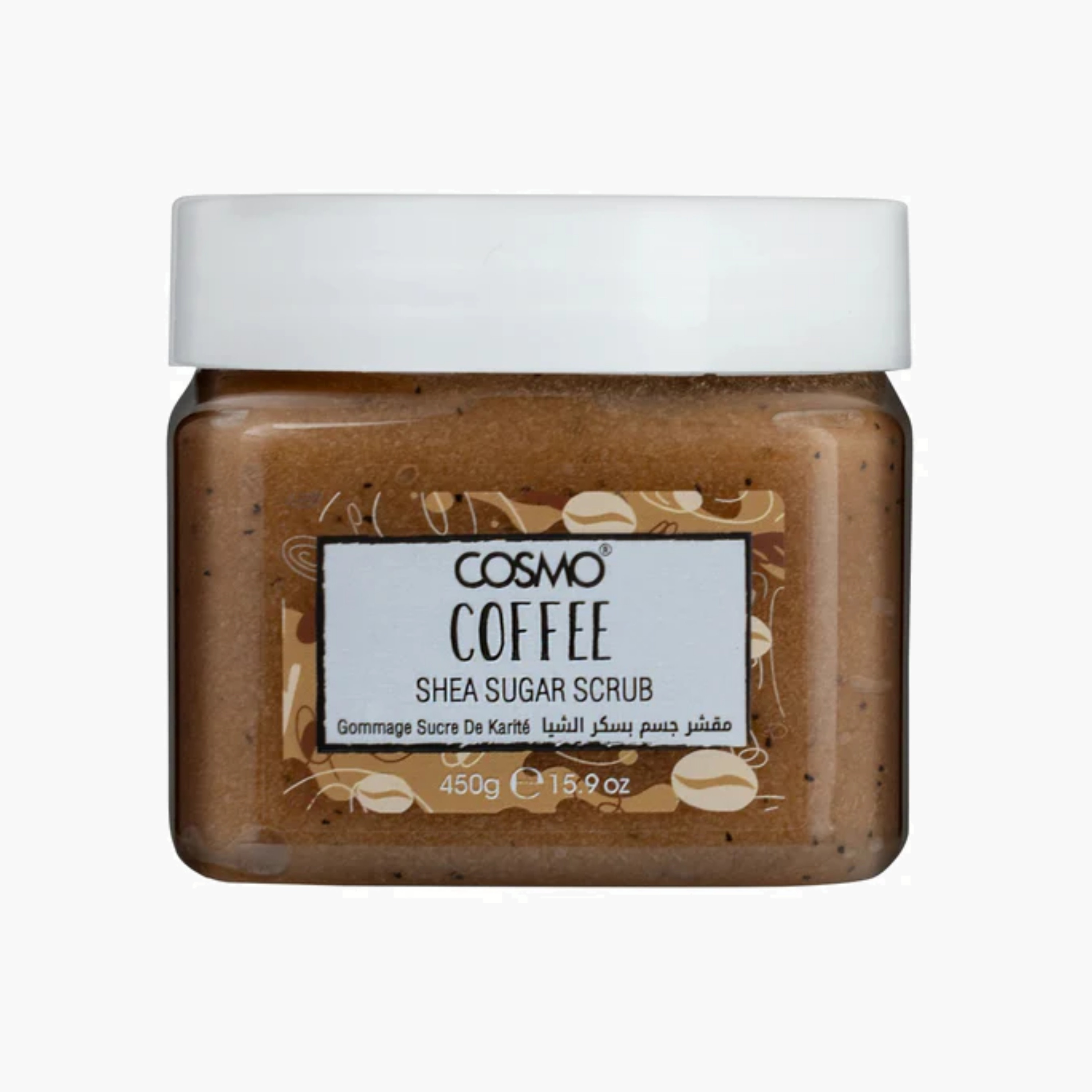Cosmo Sugar Scrub Shea Butter& Coffee 450 Ml-beautyandpersonalcare-bathandbody-bathandshower-scrubs-image-1