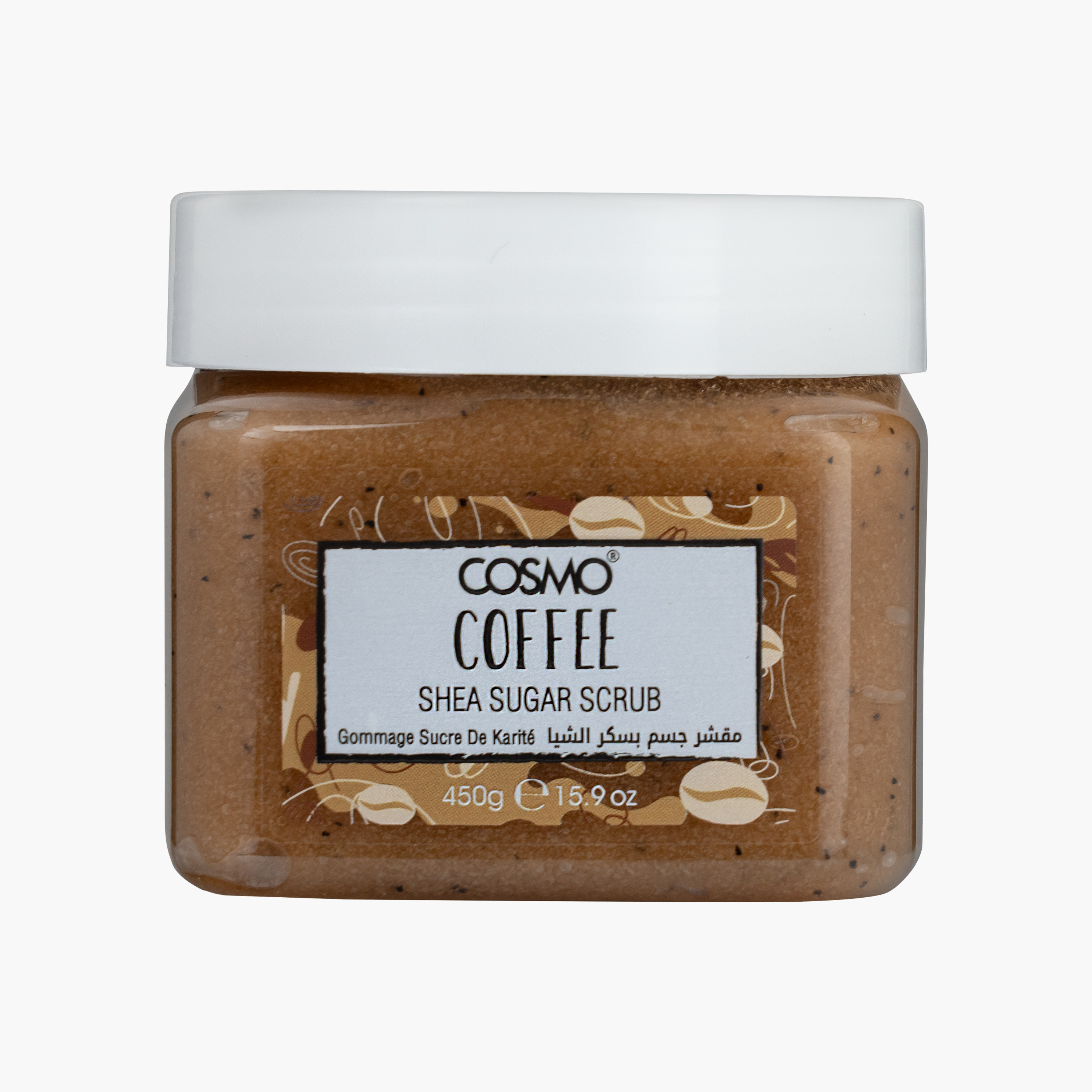 Cosmo Sugar Scrub Shea Butter& Coffee 450 Ml-beautyandpersonalcare-bathandbody-bathandshower-scrubs-image-2