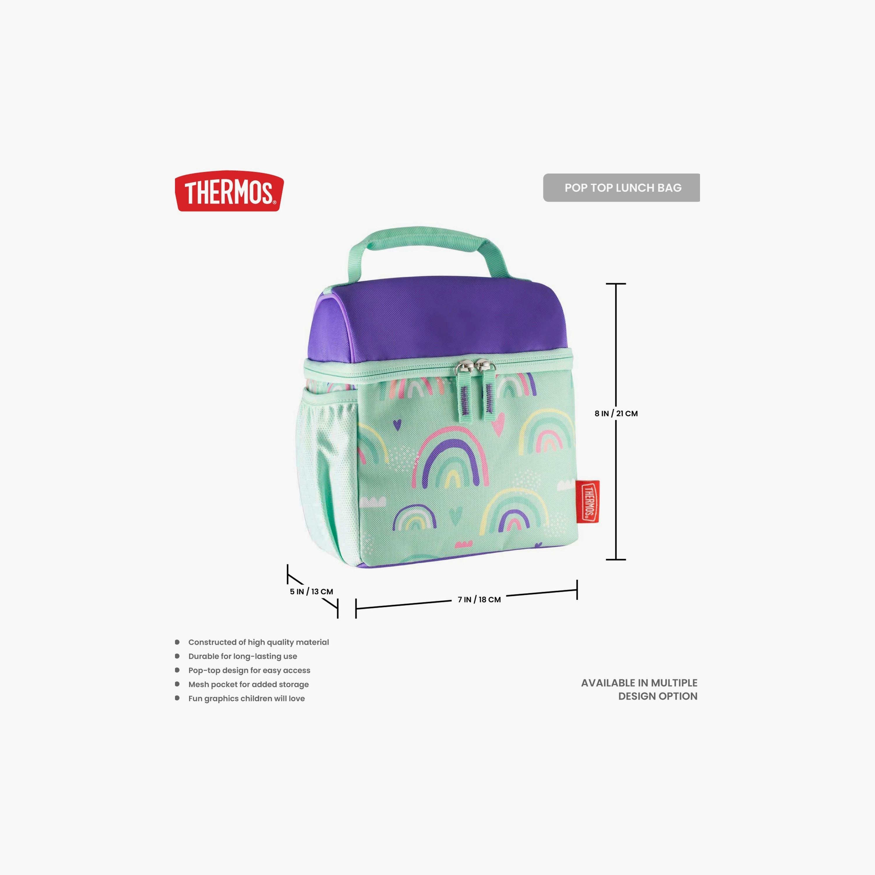 Thermos Rainbow Print Insulated Pop Top Lunch Bag-school-lunchessentials-lunchbags-image-6