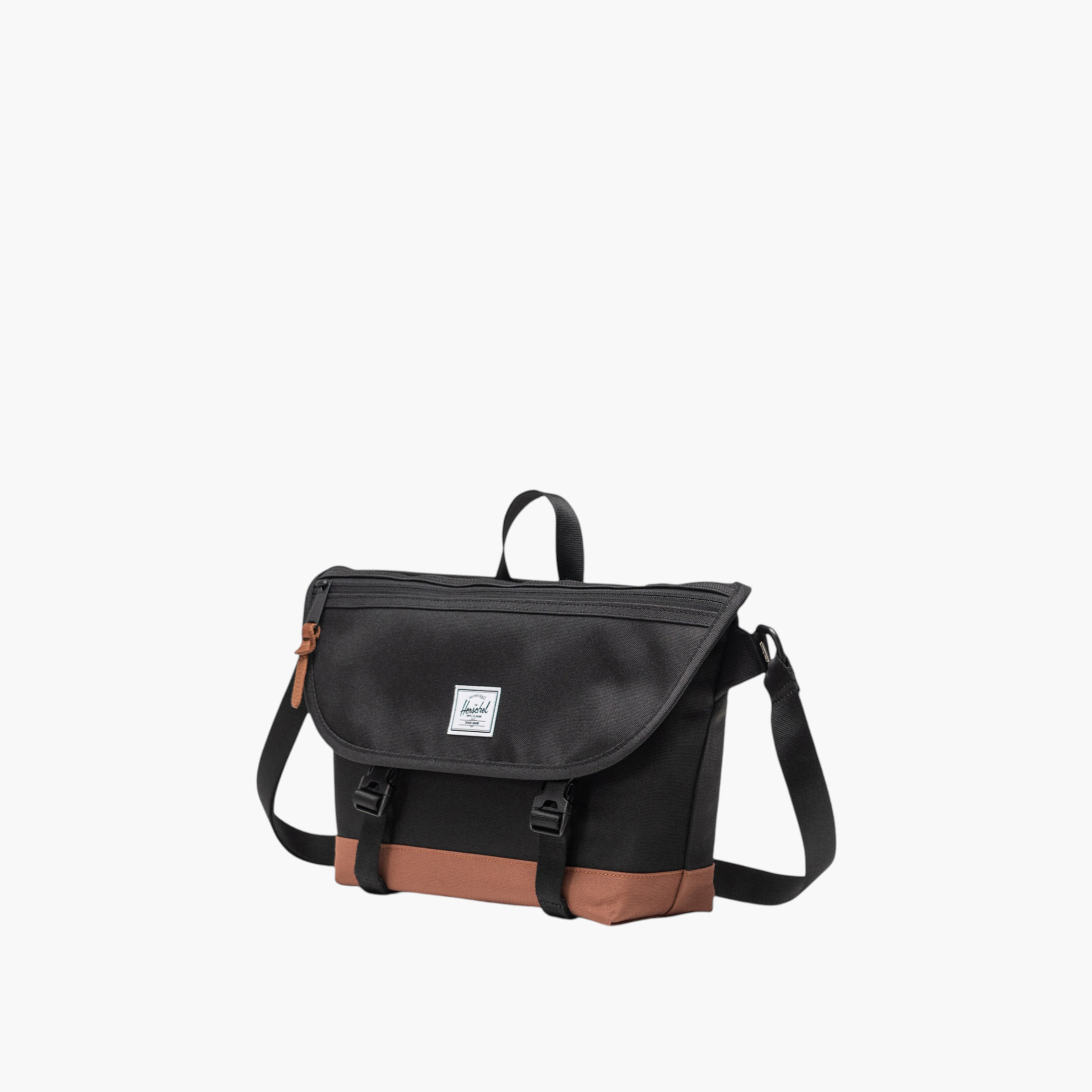 شنطة ماسنجر سادة بحزام قابل للتعديل وطية إغلاق من هيرشيل سبلاي كو-school-bagsandbackpacks-messengerbags-image-3