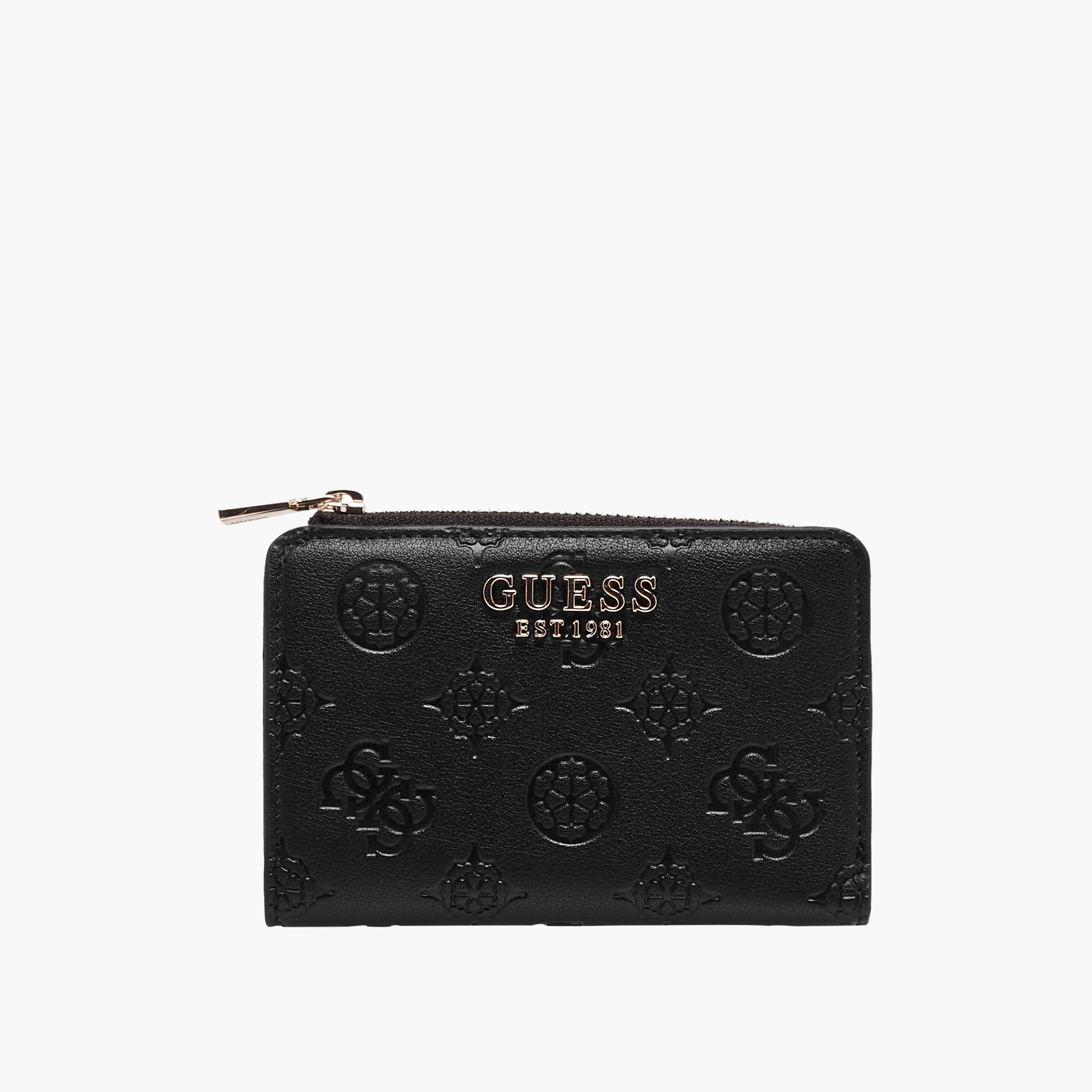 Guess Embossed Bi-Fold Wallet with Snap Button Closure-women-bagsandwallets-wallets-image-1