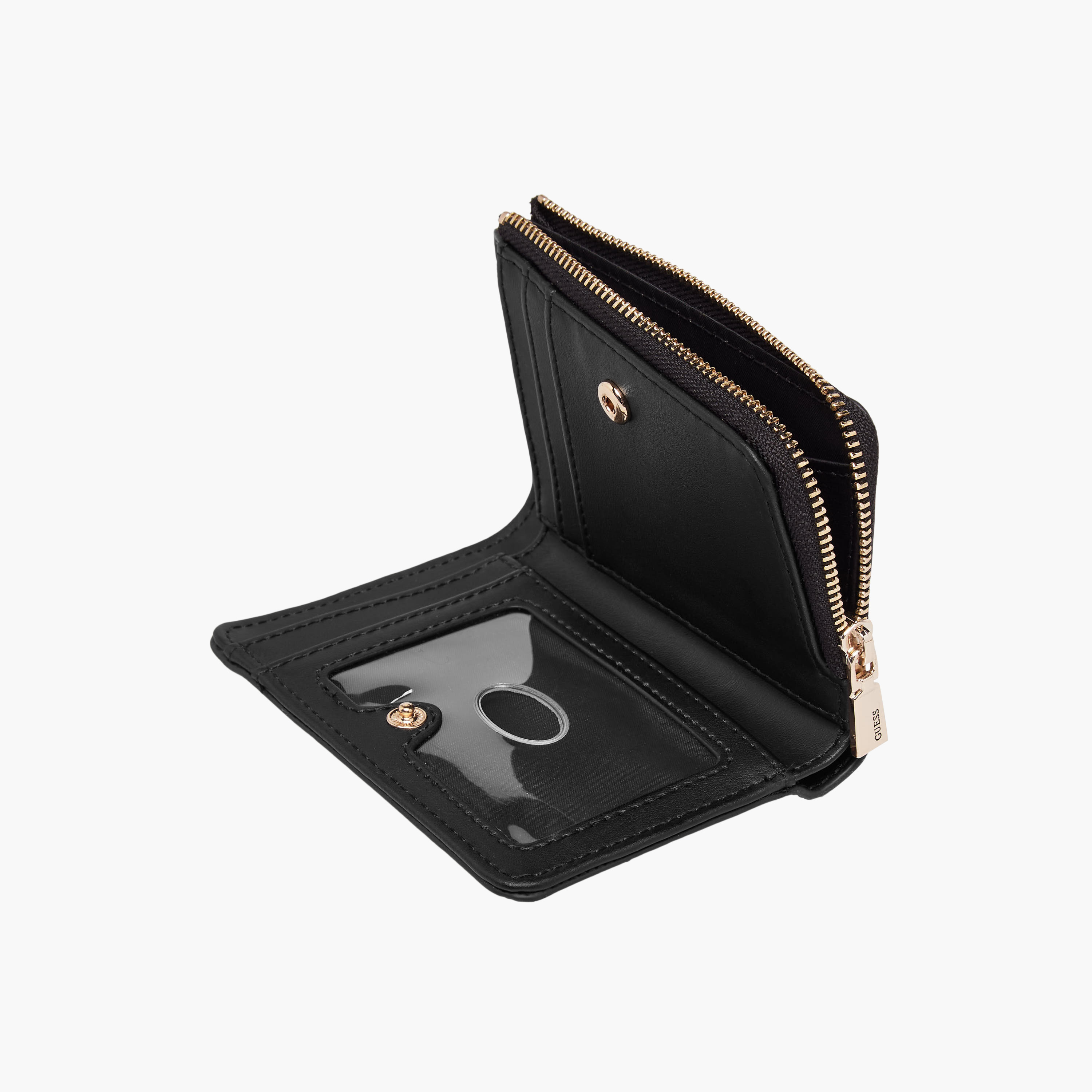 Guess Embossed Bi-Fold Wallet with Snap Button Closure-women-bagsandwallets-wallets-image-5